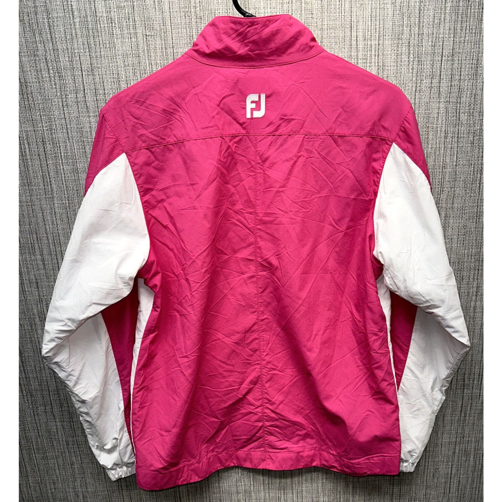 Footjoy FootJoy Women's Full Zip Golf Jacket, Size M, Pink/White Nylon, Casual, Regular Fit Size M / US 6-8 / IT 42-44 - 5 Thumbnail
