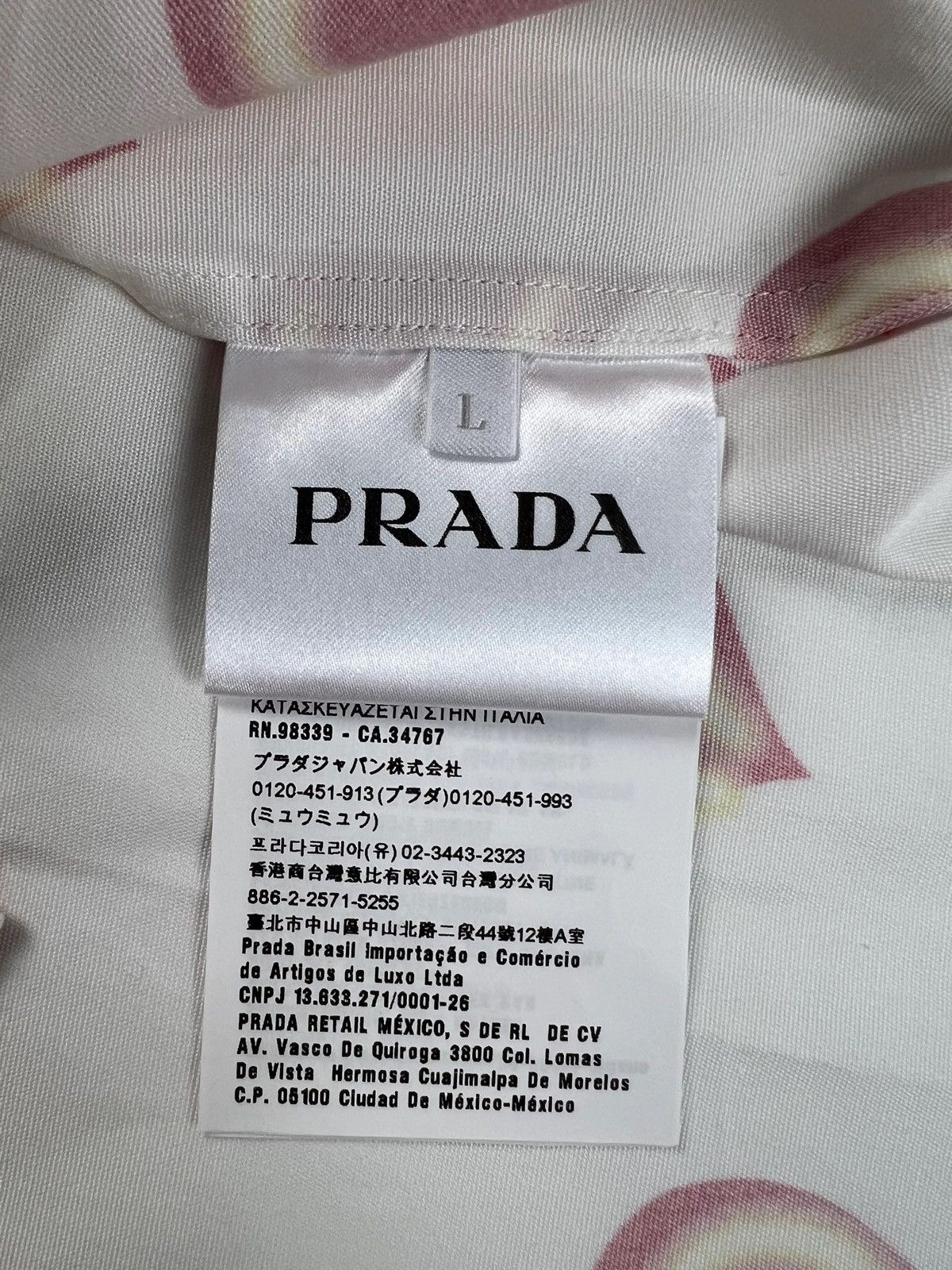 Prada PRADA DOUBLE MATCH SPLIT BOWLING SHIRT HEARTS & FLOWERS SZ:L Size US L / EU 52-54 / 3 - 5 Thumbnail