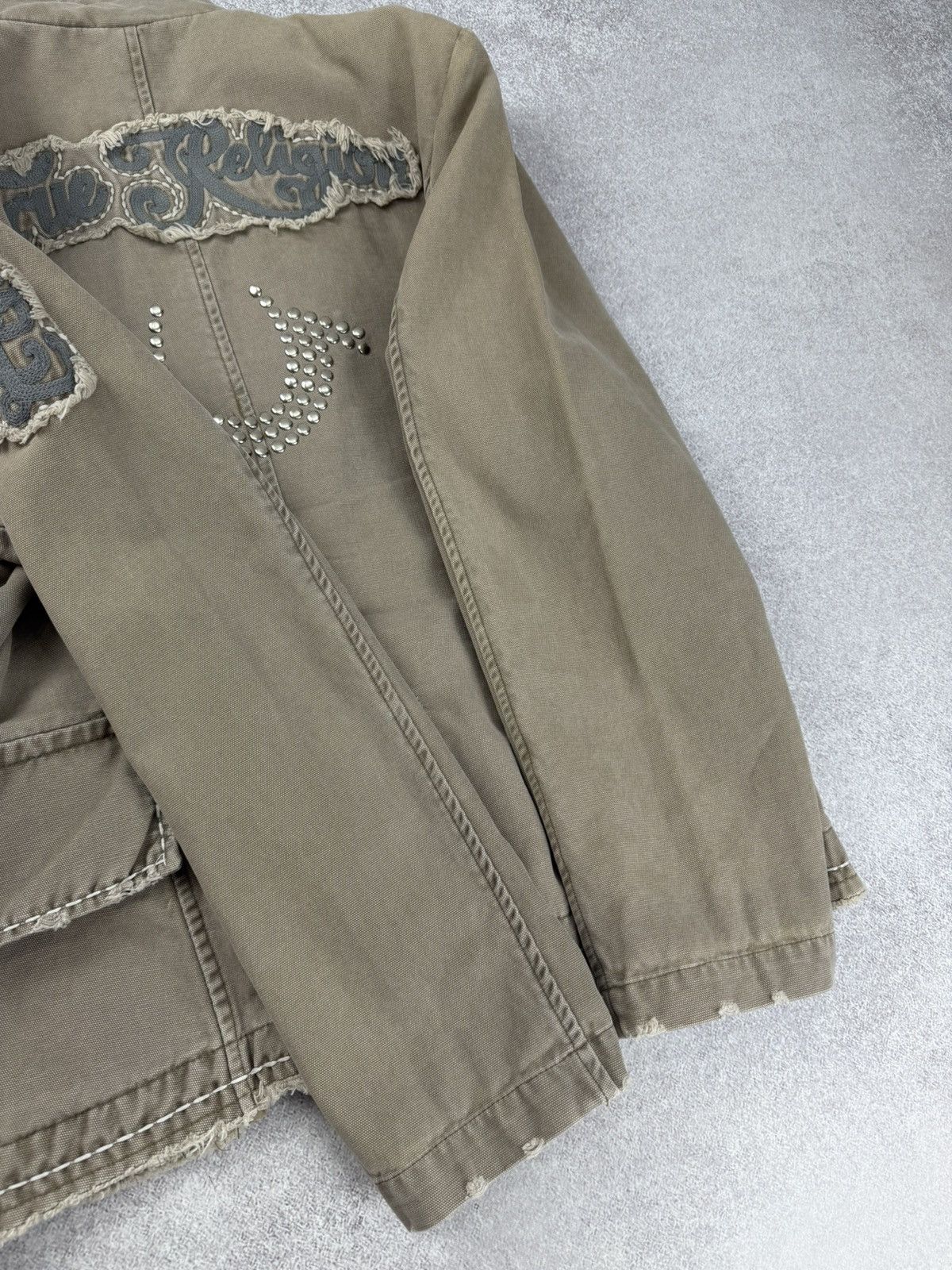 True Religion Vintage True Religion Women’s Military Denim Jacket Size 50 Size XL / US 12-14 / IT 48-50 - 22 Thumbnail