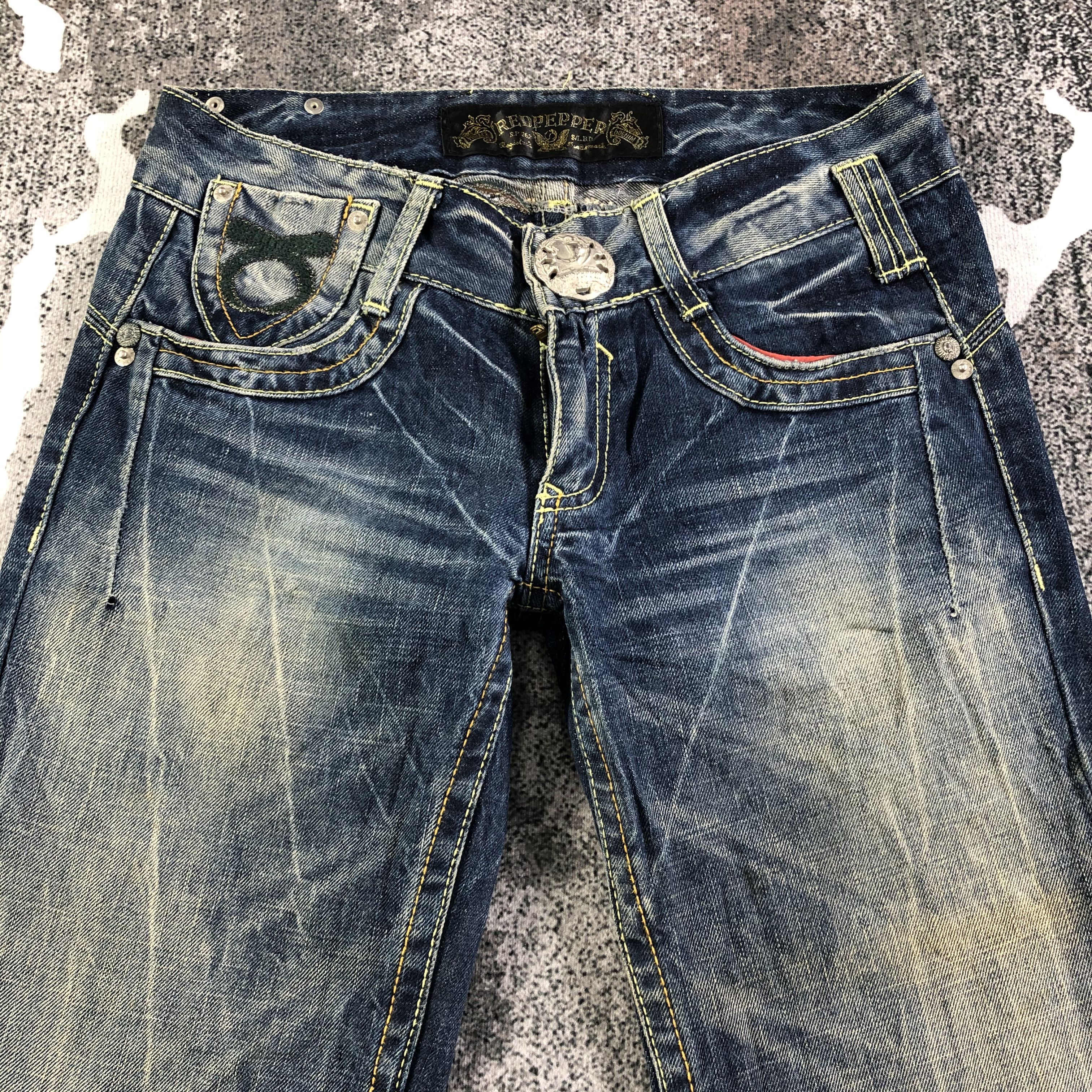 Japanese Brand Red Pepper Faded Blue Flared Jeans KJ2053 Size 26" / US 2 / IT 38 - 3 Thumbnail
