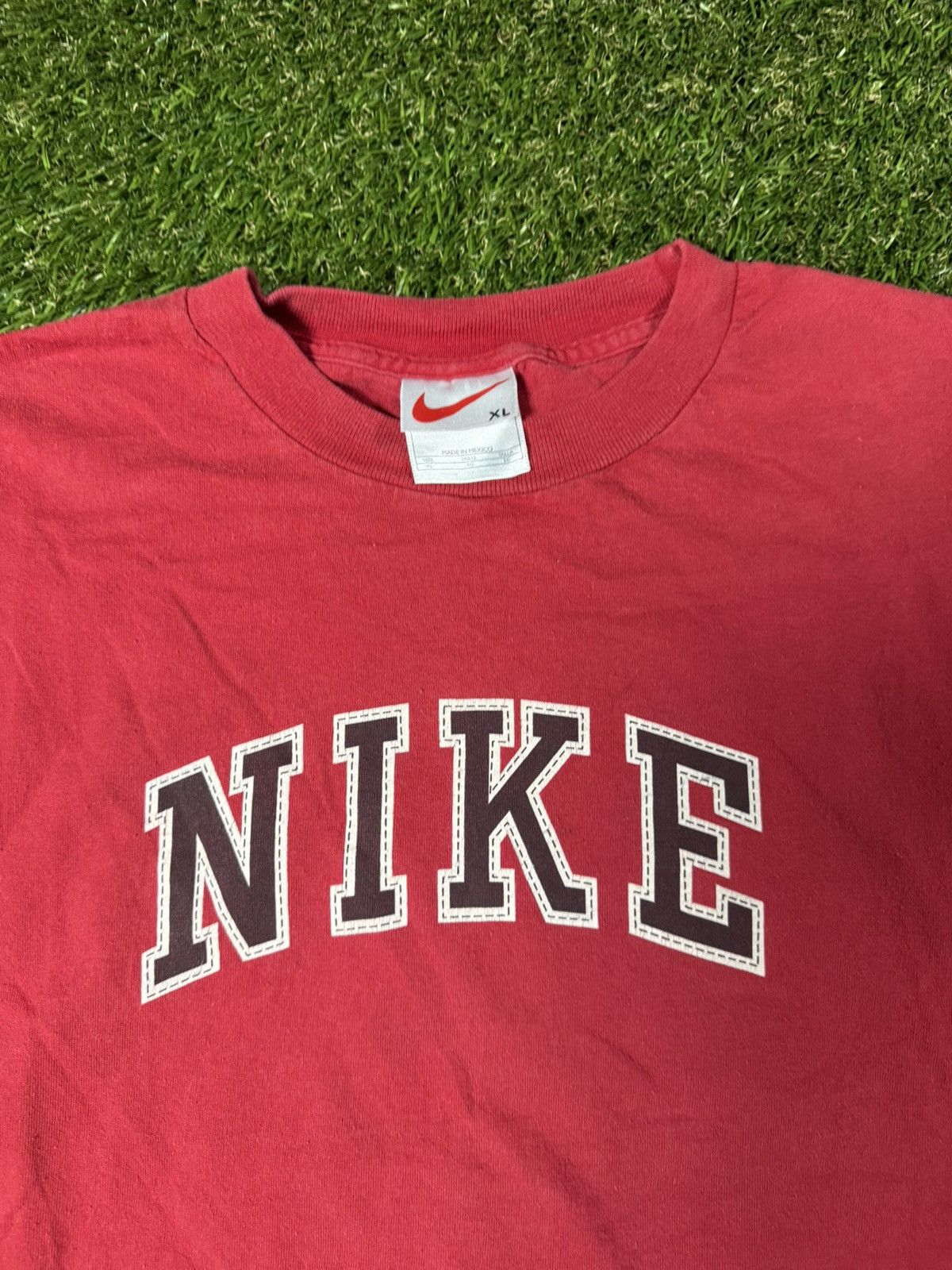 Nike Vintage 90s Essential Nike Spell Out Faded Fall Sports Tee Size US XL / EU 56 / 4 - 3 Thumbnail