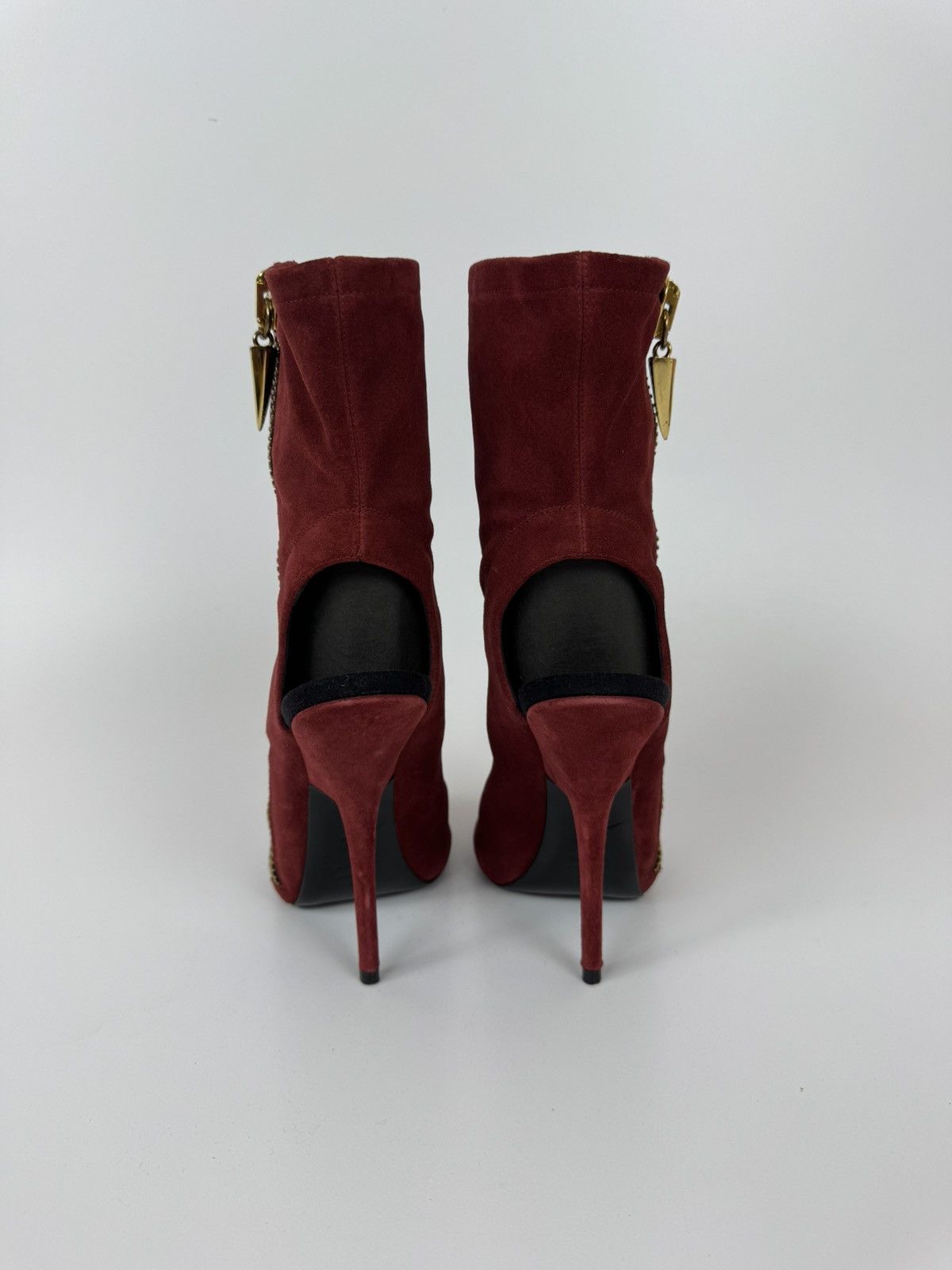 Giuseppe Zanotti Giuseppe Zanotti Open Ankle Boots Suede Stiletto High Heel Size US 10 / IT 40 - 4 Thumbnail