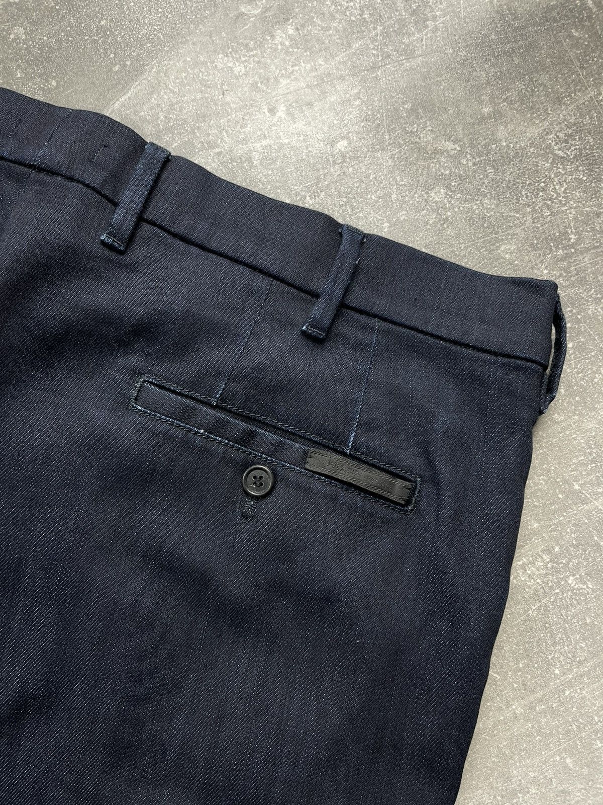 Prada Prada Black Tab Navy Cotton Slim Trousers Dark Blue Size 38 Size US 38 / EU 54 - 4 Thumbnail