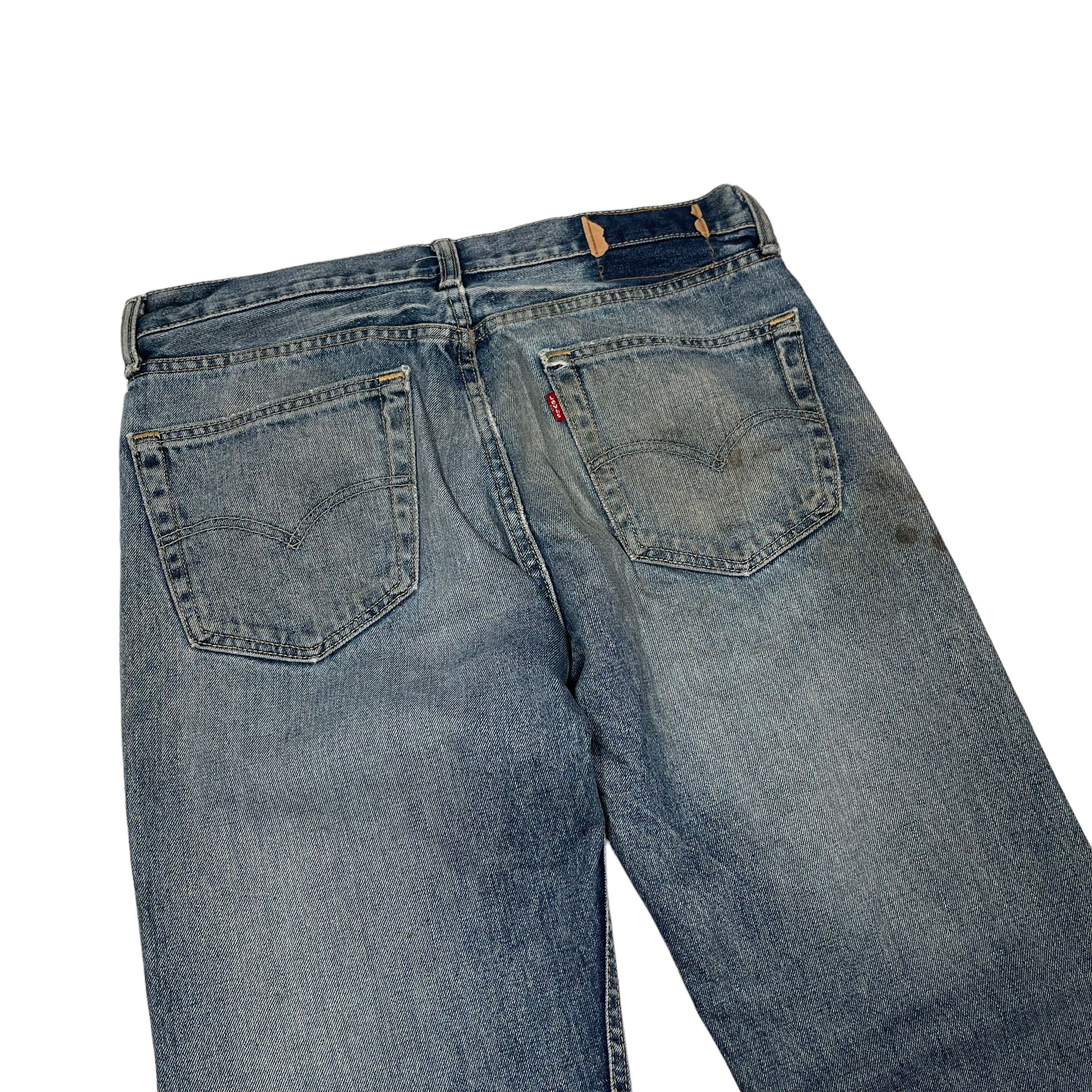 Levi's × Vintage Vintage 1990s Levis Mud Washed Distressed Denim Jeans Size US 31 - 6 Thumbnail