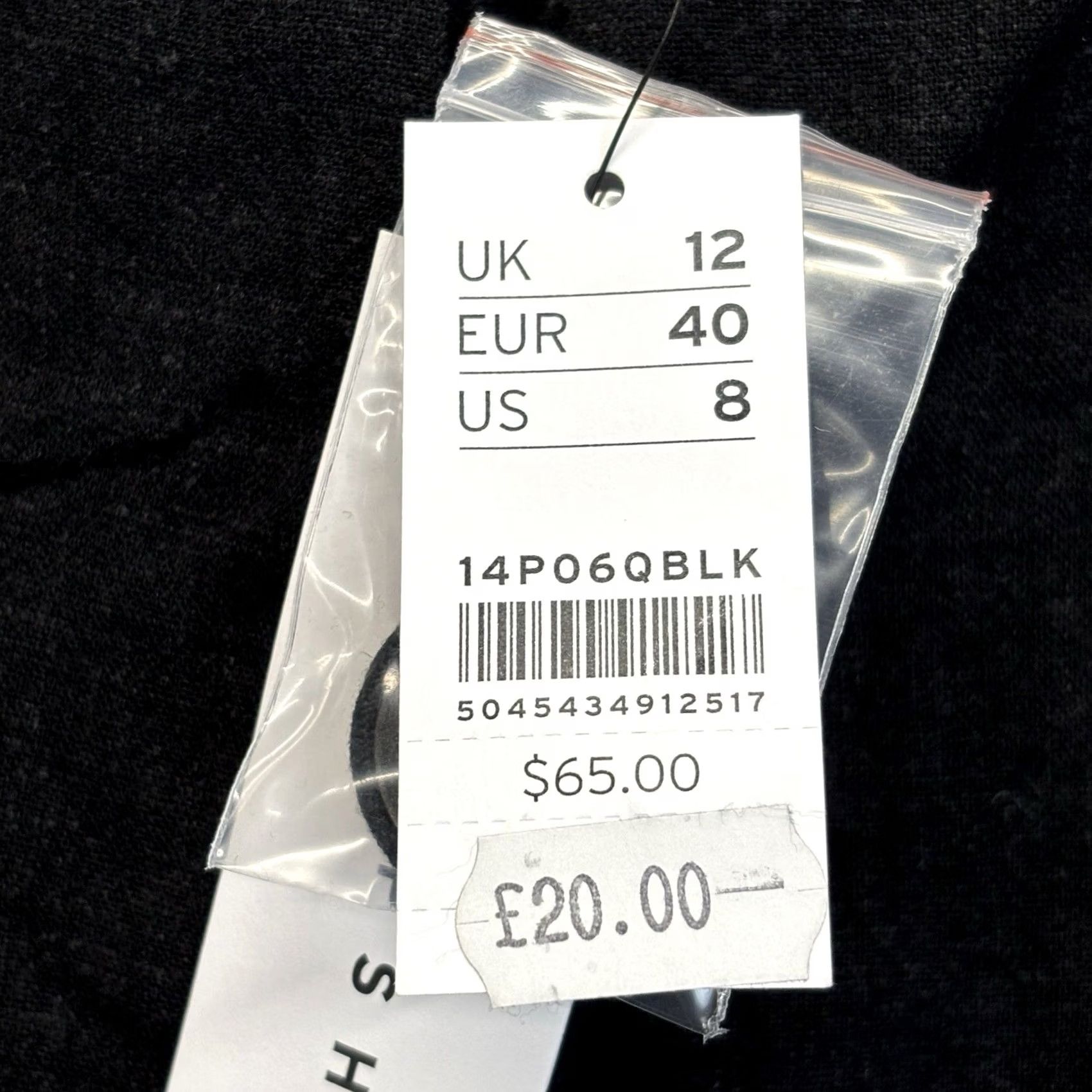 Topshop Topshop Romper Black Button Front Linen Blend Sleeveless Playsuit UK12 / 12 Women Regular Summer Spring Autumn Casual Party/Cocktail Travel Womens Size 34" / US 12 / IT 48 - 5 Thumbnail