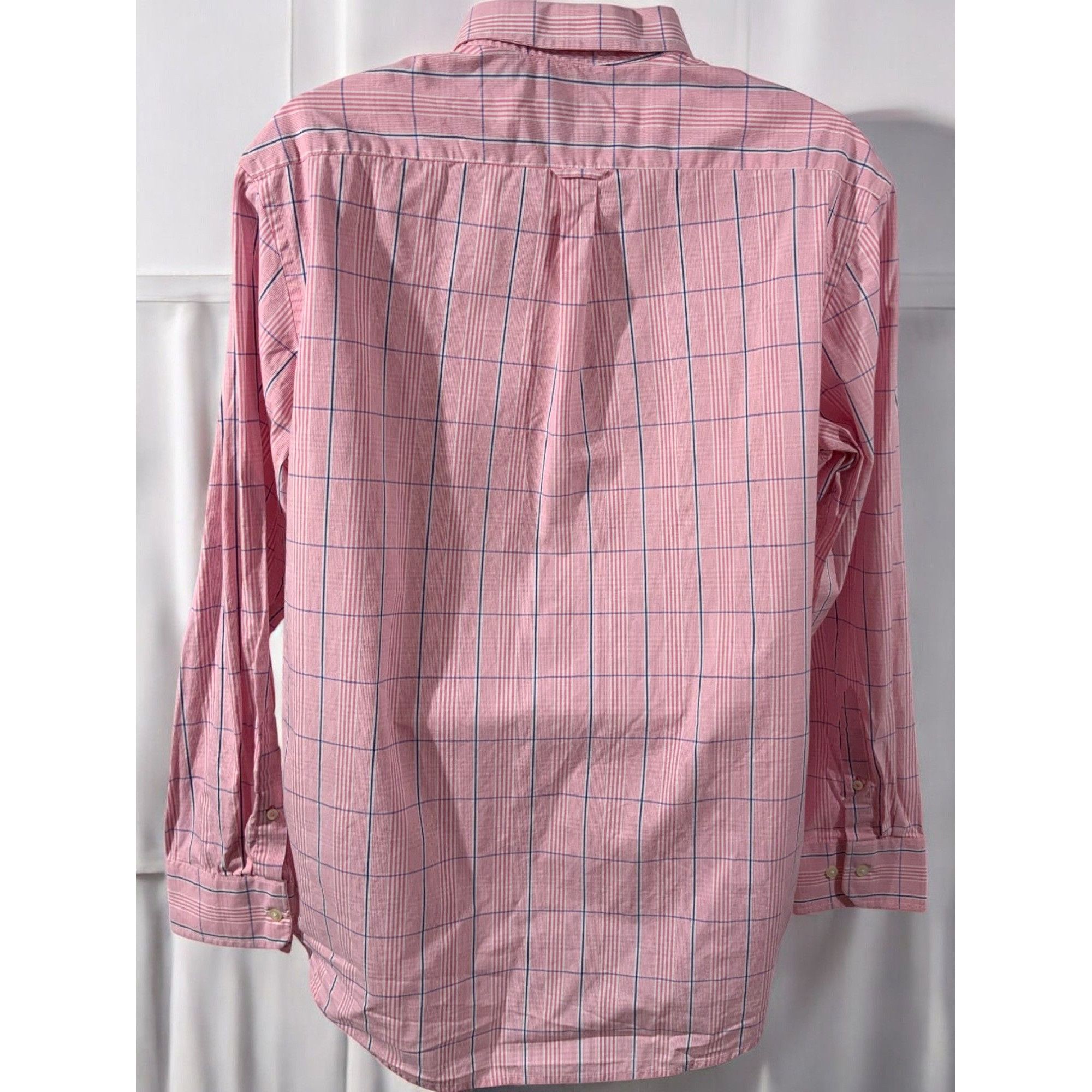 Izod Izod Mens Pink Plaid Button Down Shirt XL Long Sleeve Size US XL / EU 56 / 4 - 6 Thumbnail