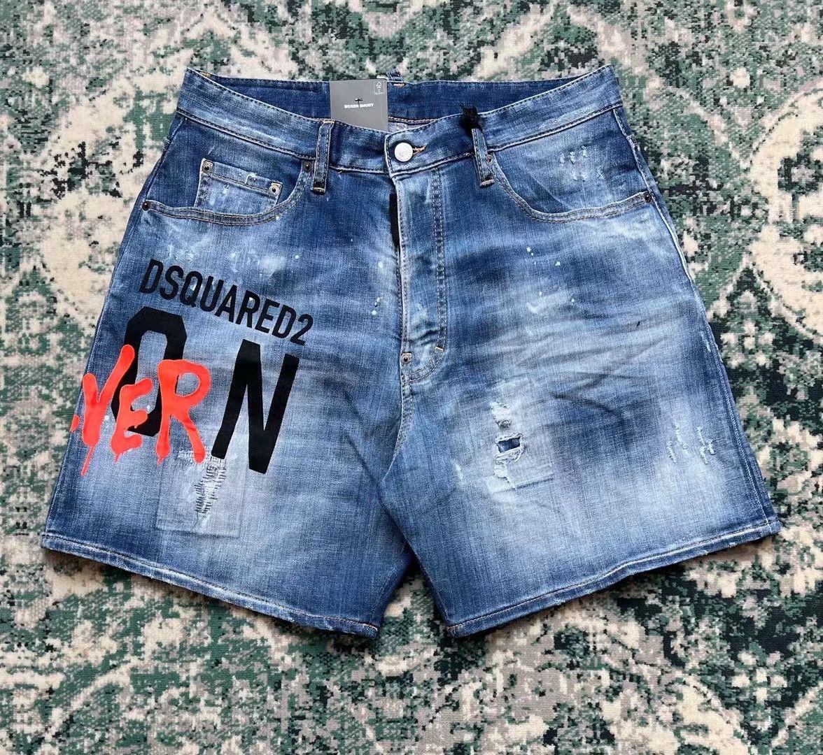 Dsquared2 Dsquared2 2022SS Denim Boxer Short Graffiti Logo Size US 28 / EU 44 - 1 Thumbnail