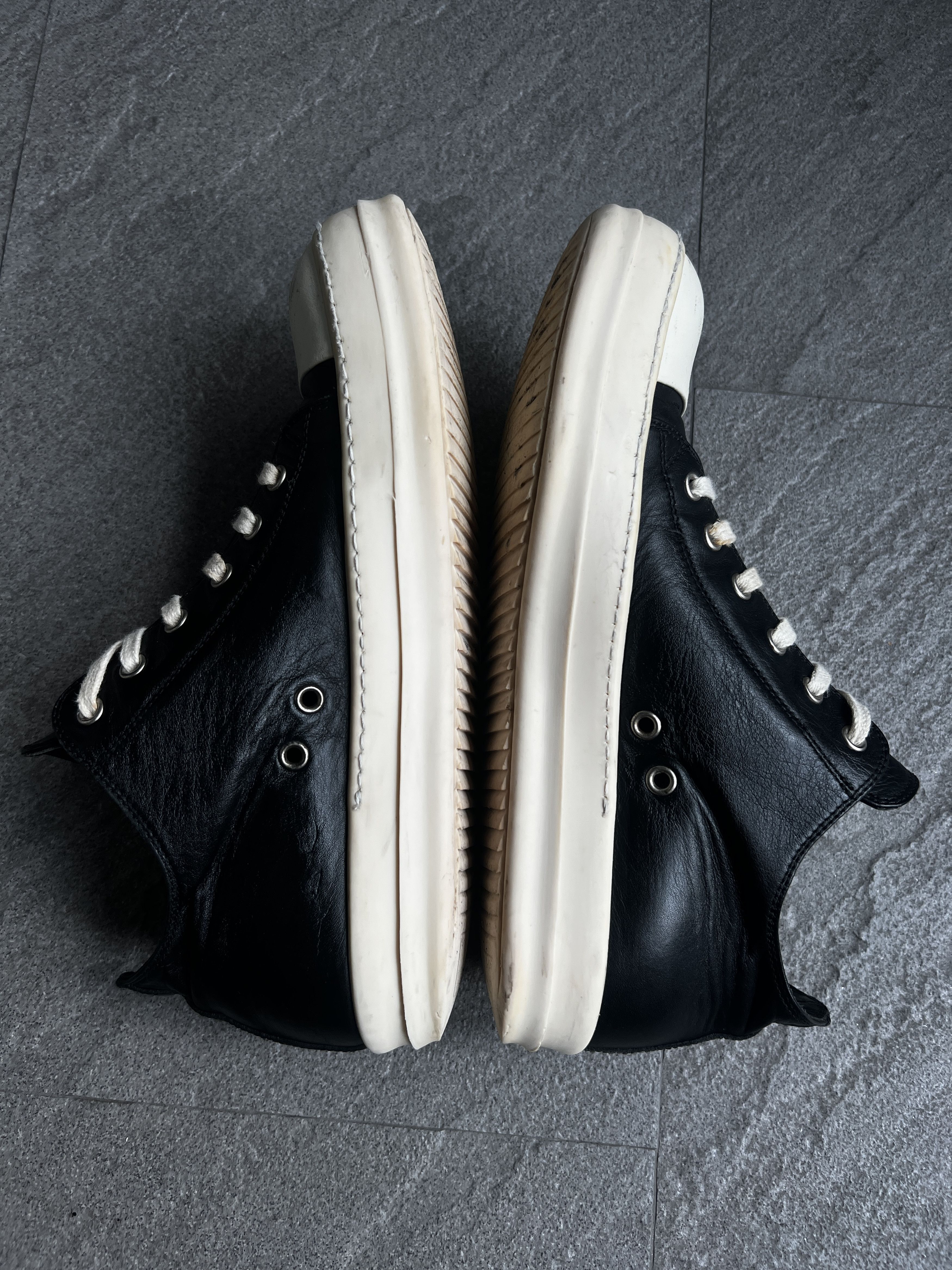 Rick Owens Rick Owens Leather Low Ramones Sneakers EU41.5 Size US 8.5 / EU 41-42 - 9 Thumbnail
