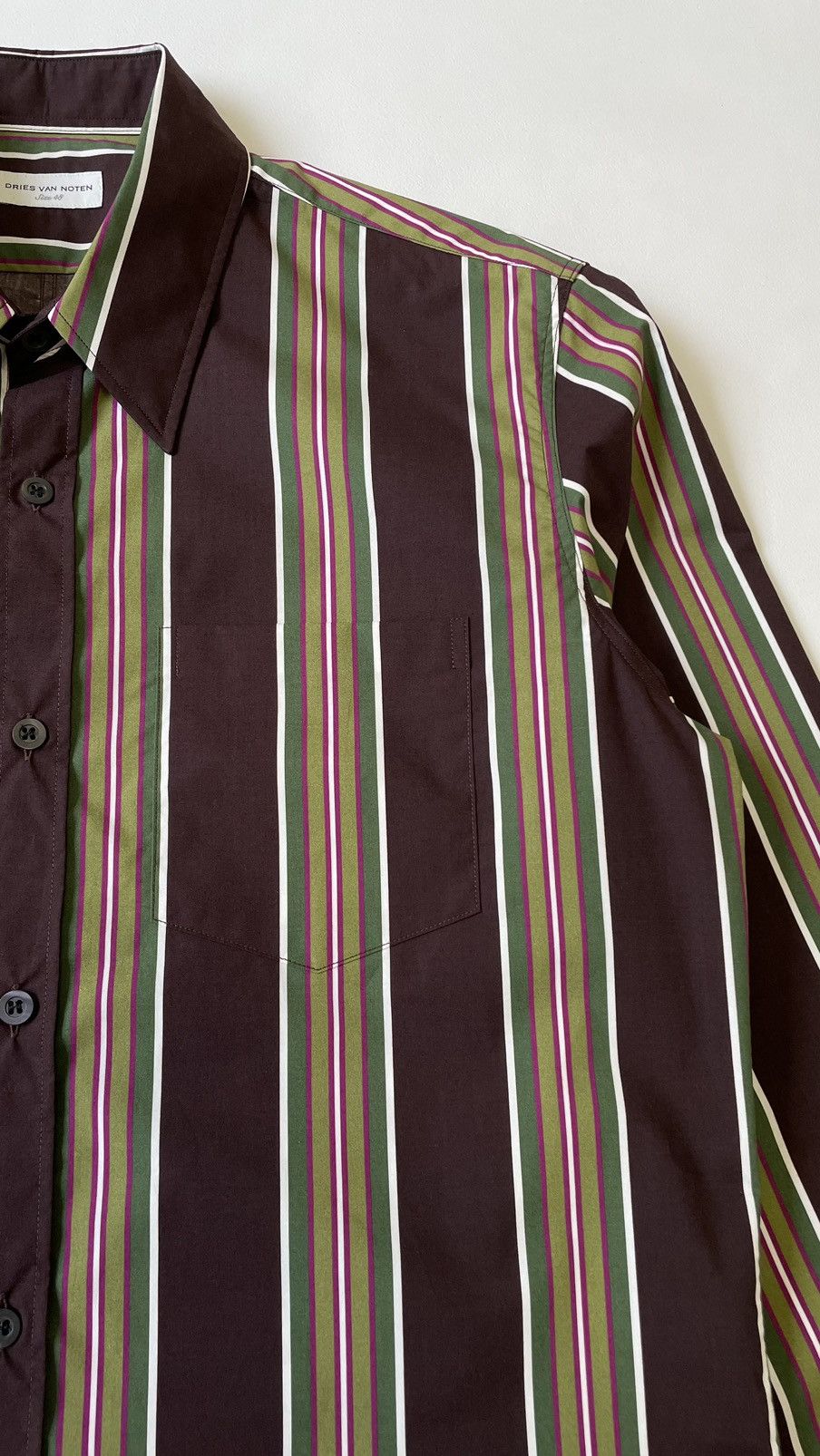 Dries Van Noten Sample Panelled 70s Stripe Shirt Size US M / EU 48-50 / 2 - 5 Thumbnail