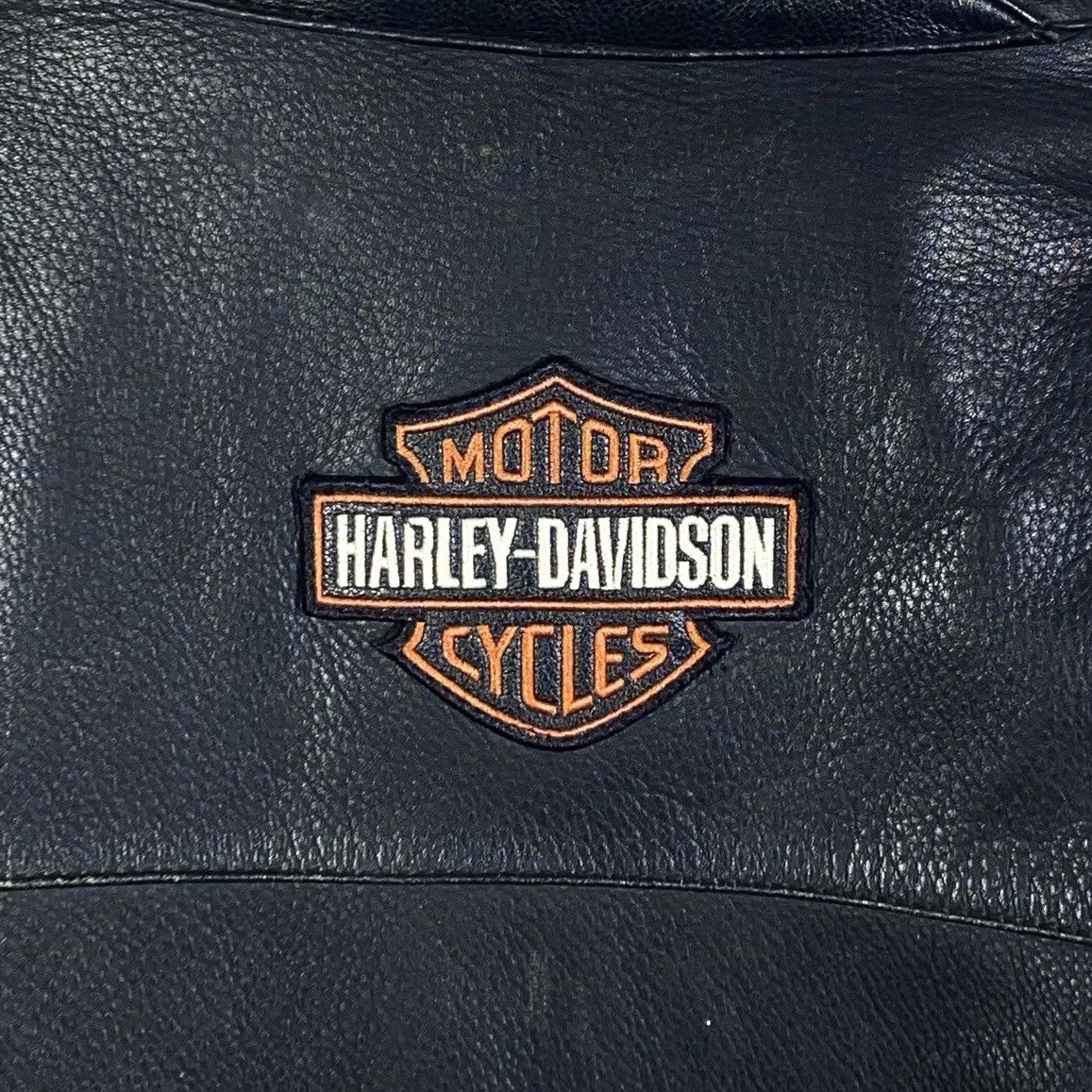 Harley Davidson Veste Blouson En Cuir Biker y2k Vintage 2009 Harley Davidson Size US XXL / EU 58 / 5 - 5 Thumbnail