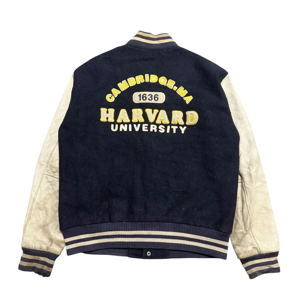 Vintage Harvard University Wool Leather Varsity Jacket