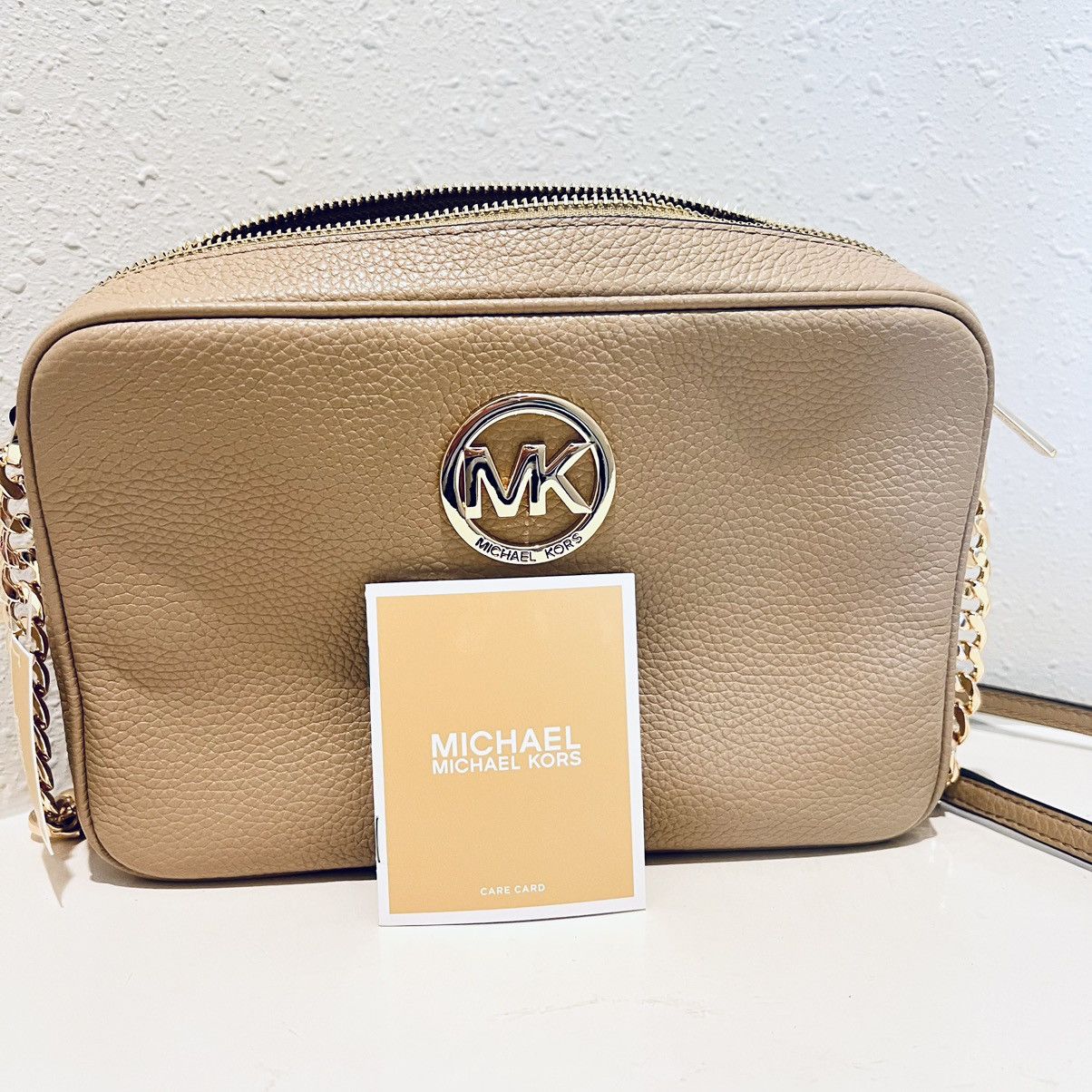 Michael Kors Michael Kors Fulton Leather Camel Camera Crossbody Bag NWT Size ONE SIZE - 8 Thumbnail