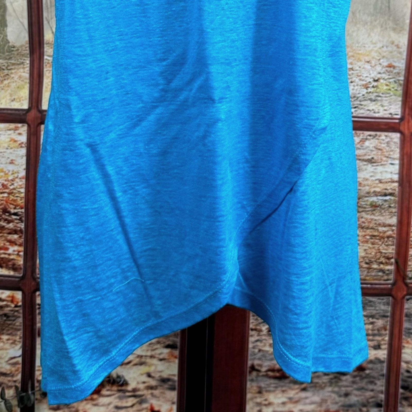 Other Socapri Tank Top 100% Flax Mediterranean Blue Made Italy L Size L / US 10 / IT 46 - 8 Thumbnail