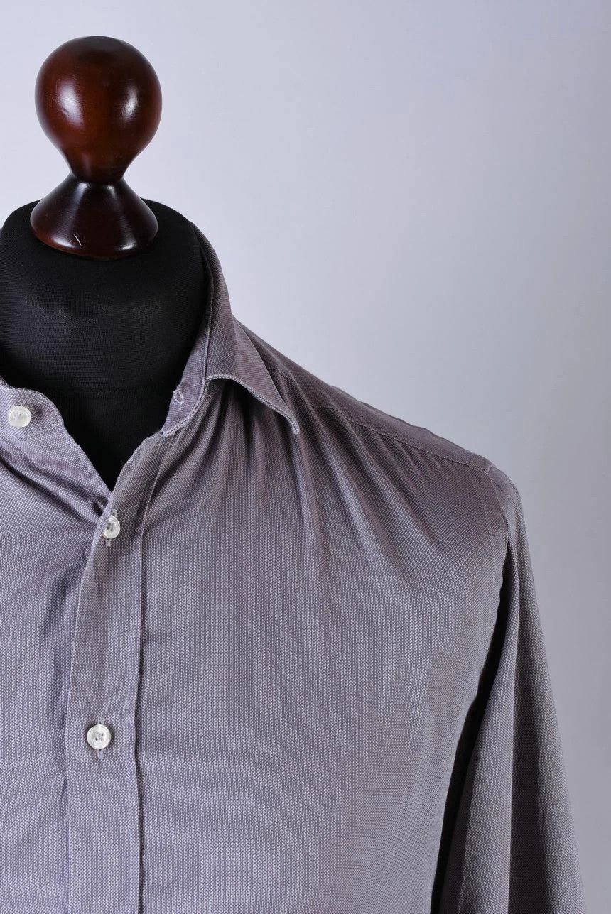 Cortigiani Cortigiani Slim Fit Shirt Long Sleeve Luxury Casual Size L Size US L / EU 52-54 / 3 - 2 Thumbnail