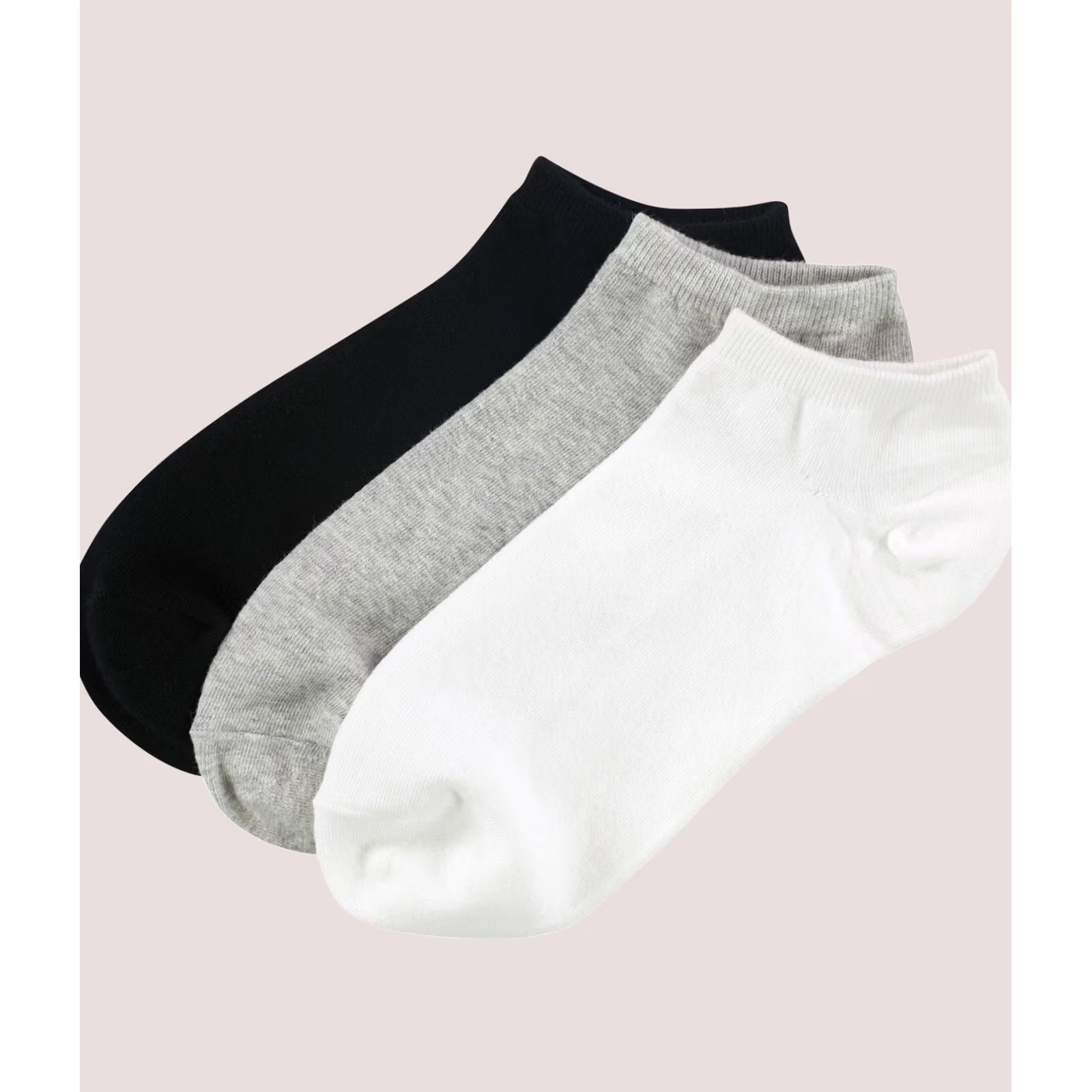 American Eagle Outfitters VINTAGE American Eagle Womens 3-Pack Solid Ankle Lightweight Socks, 1001, One Size Size ONE SIZE - 1 Preview