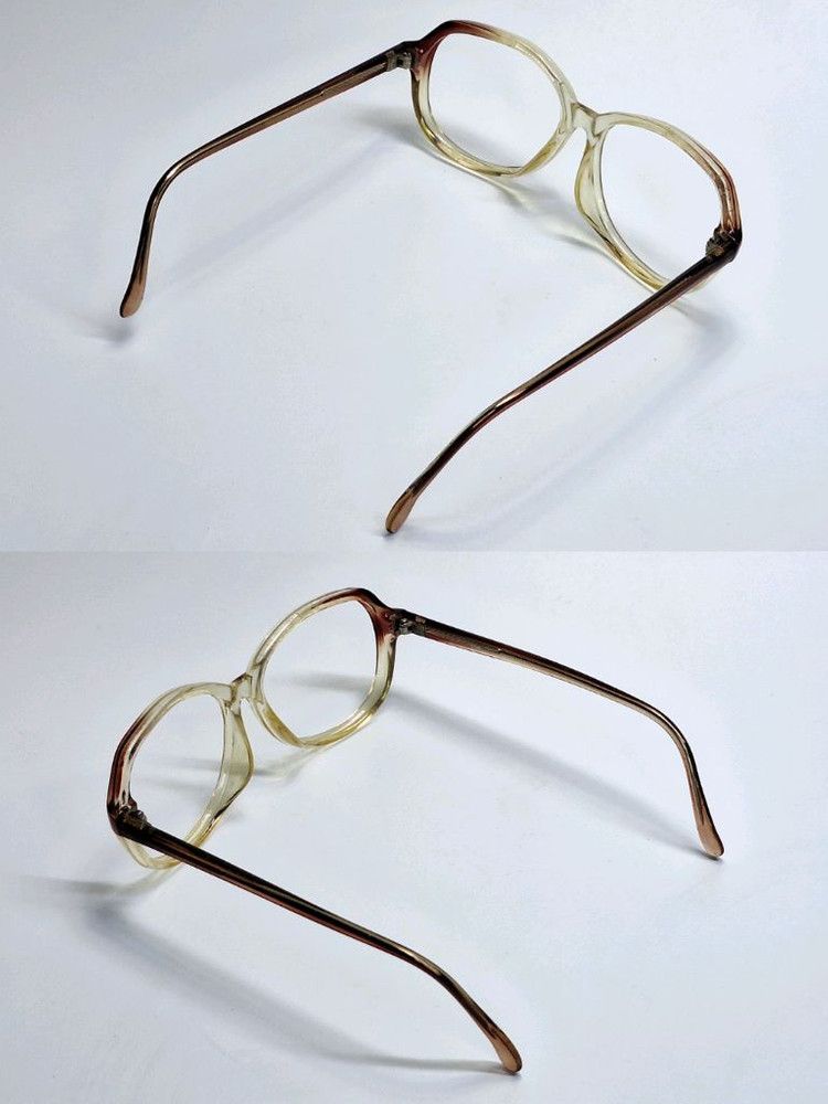 Other 90s Japan Vintage Model 116 Champagne Yellow Glasses Frame Size ONE SIZE - 6 Thumbnail
