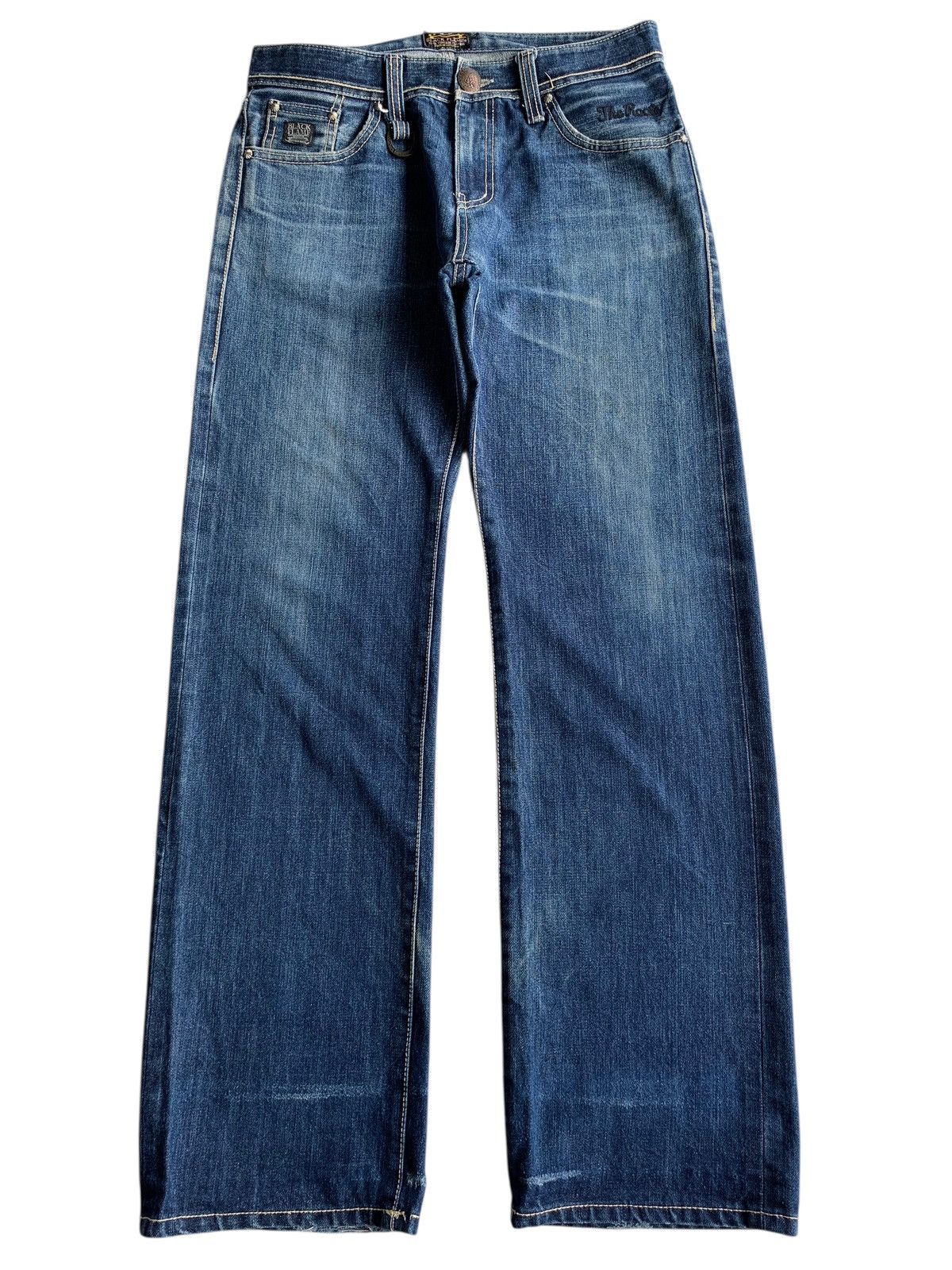 Other RARE BLACK FRAME SELVEDGE BUCKLE BACK FADED DISTRESSED DENIM Size US 32 / EU 48 - 2 Thumbnail