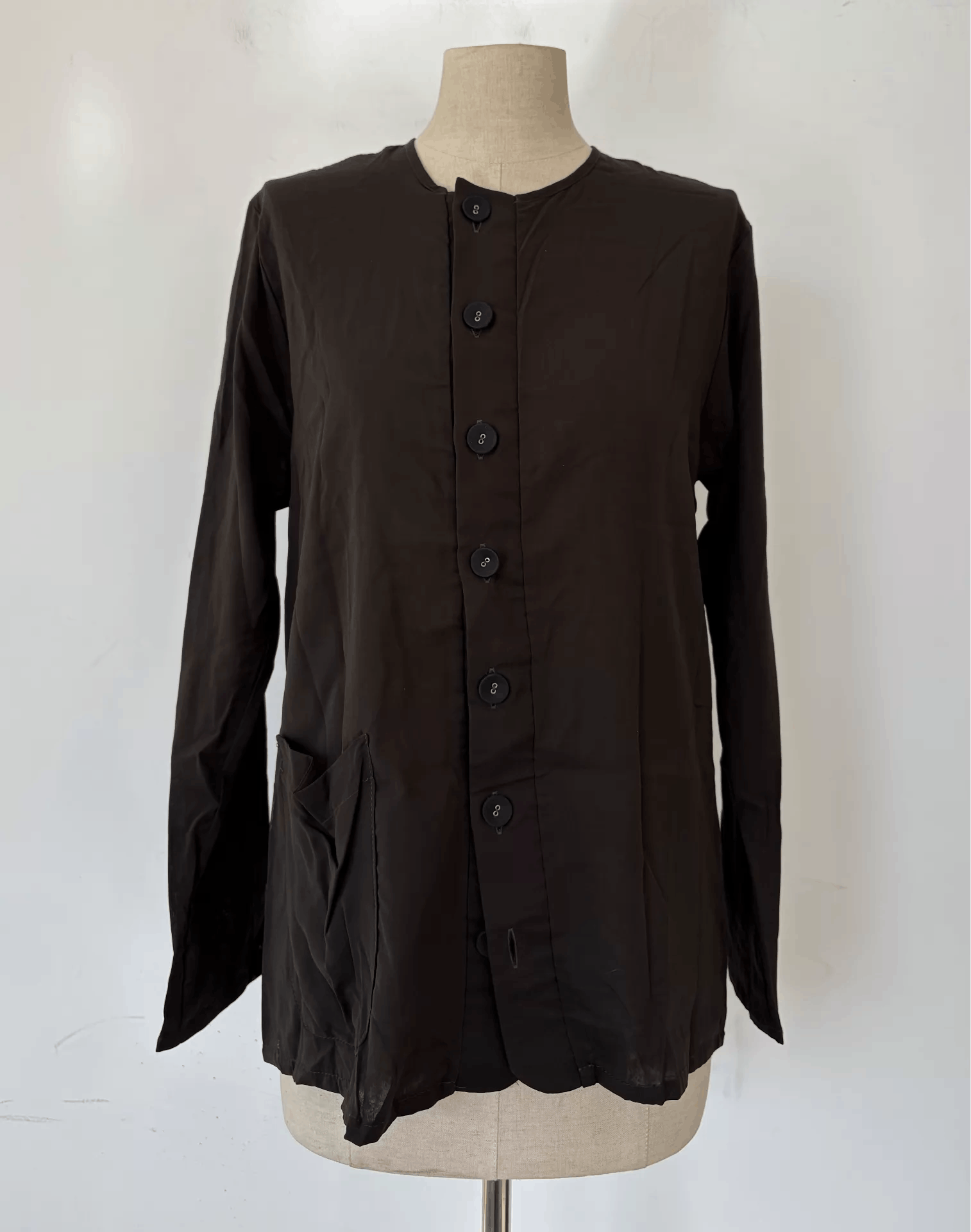 Paul Harnden Shoemakers Paul Harnden 25SS Silk Collarless Shirt Ｑ21 Size US S / EU 44-46 / 1 - 2 Thumbnail