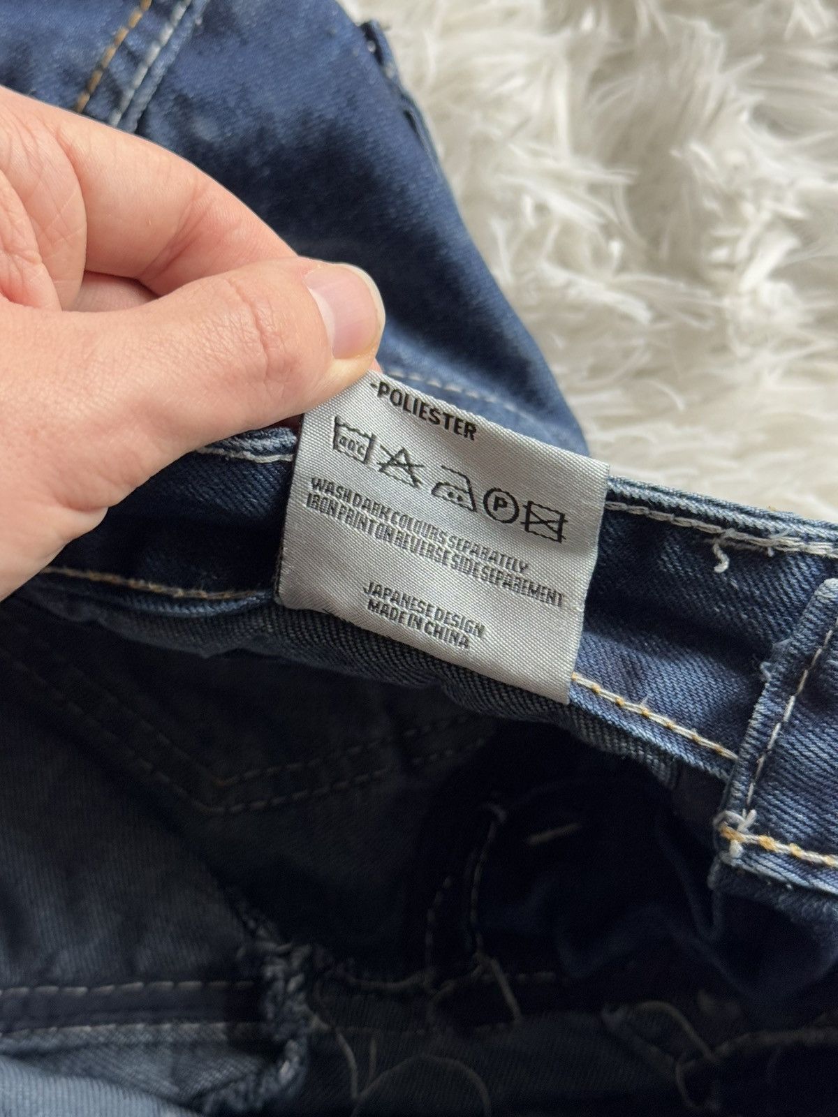 If Six Was Nine Japan Rag Crazy Utility Patchwork Washed Wide Denim Jeans Size US 29 - 15 Thumbnail