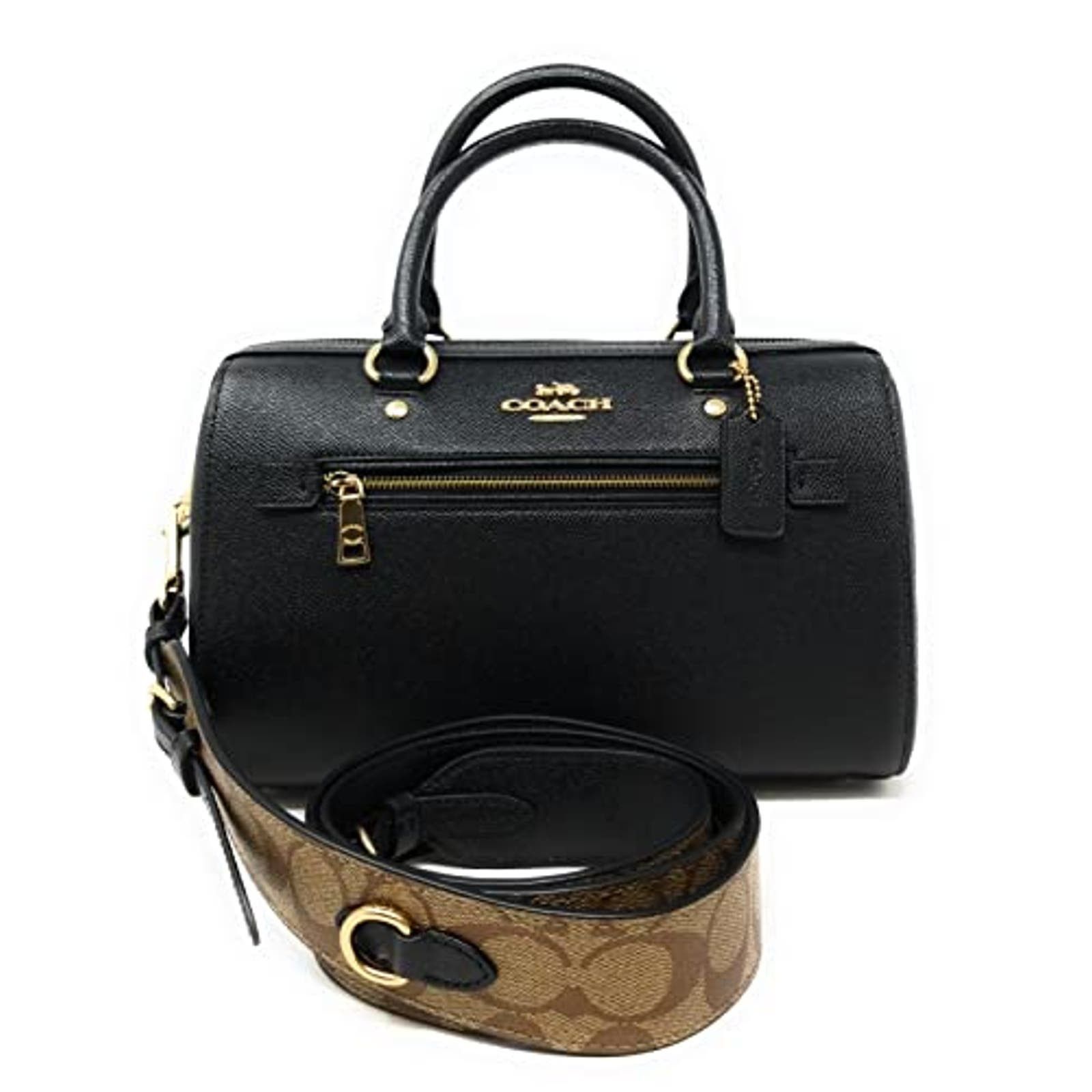 image of Coach Women Rowan Satchel In Black Khaki
