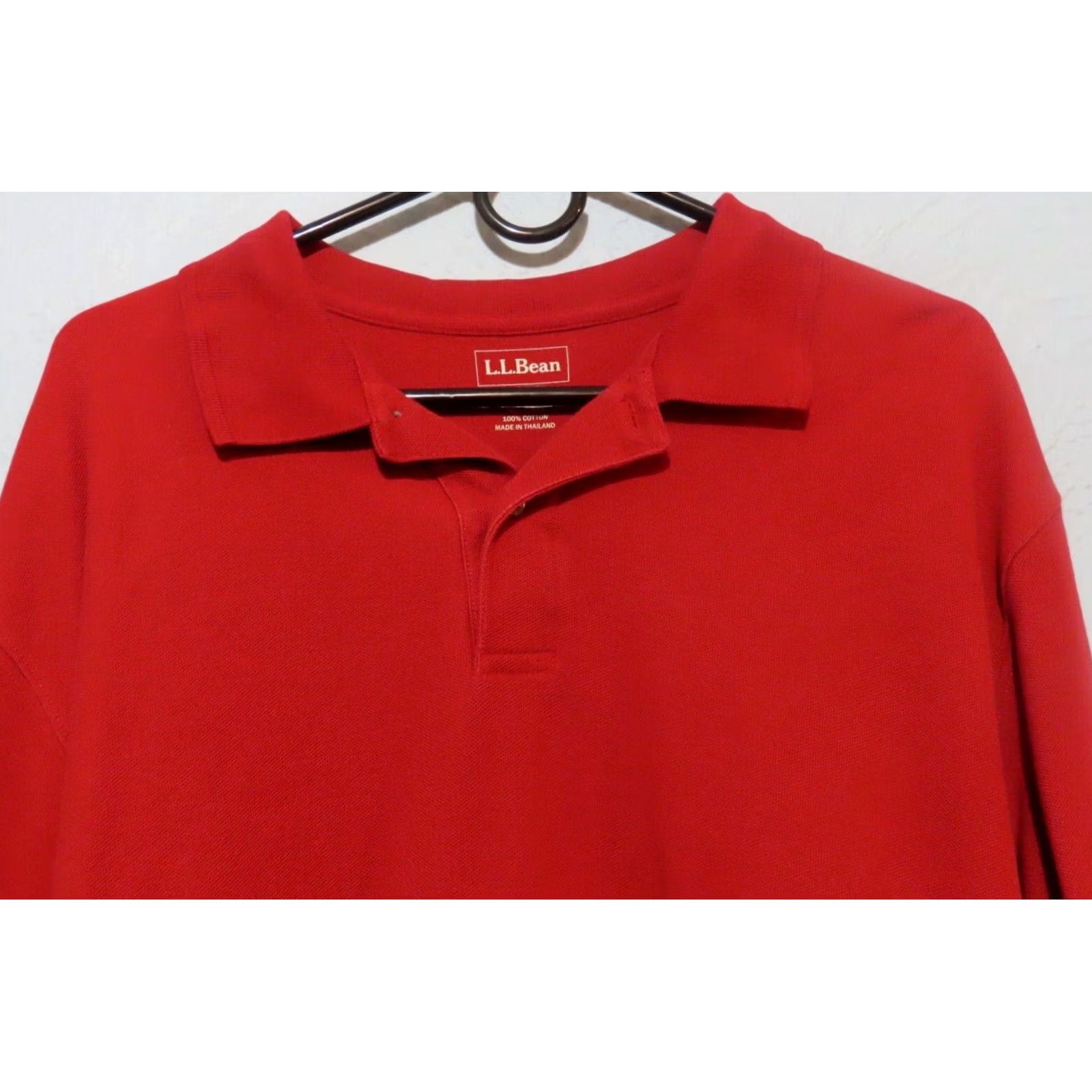 Vintage LL Bean Mens LT Red Long Sleeve Sweatshirt Polo Sweater Sweatshirt Pullover Cotton Outdoor Classic Big & Tall Mens Size US L / EU 52-54 / 3 - 3 Thumbnail