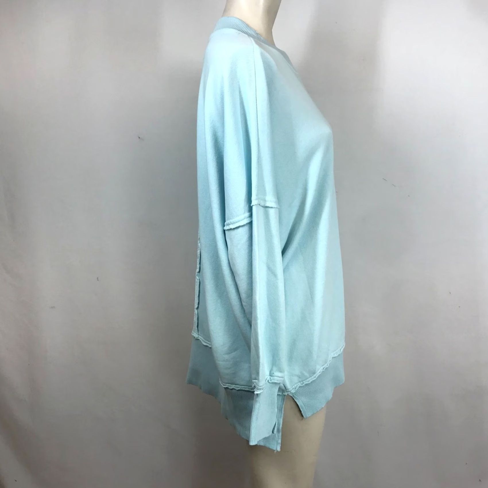 Vintage AERIE Sweatshirt Women's XXS Blue Long Sleeve Crew Neck Cotton Blend Pullover Activewear Size XXS / US 00 / IT 34 - 4 Thumbnail