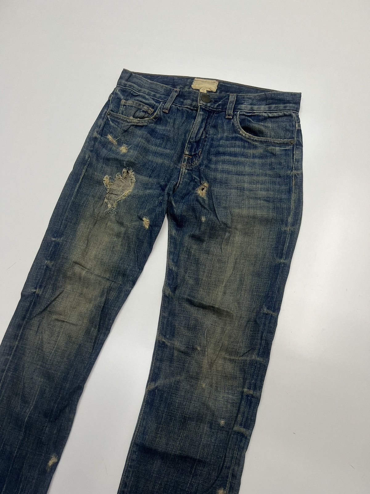 Current/Elliot Current Elliott Distress Denim Jeans Size 31 Size US 31 - 3 Thumbnail