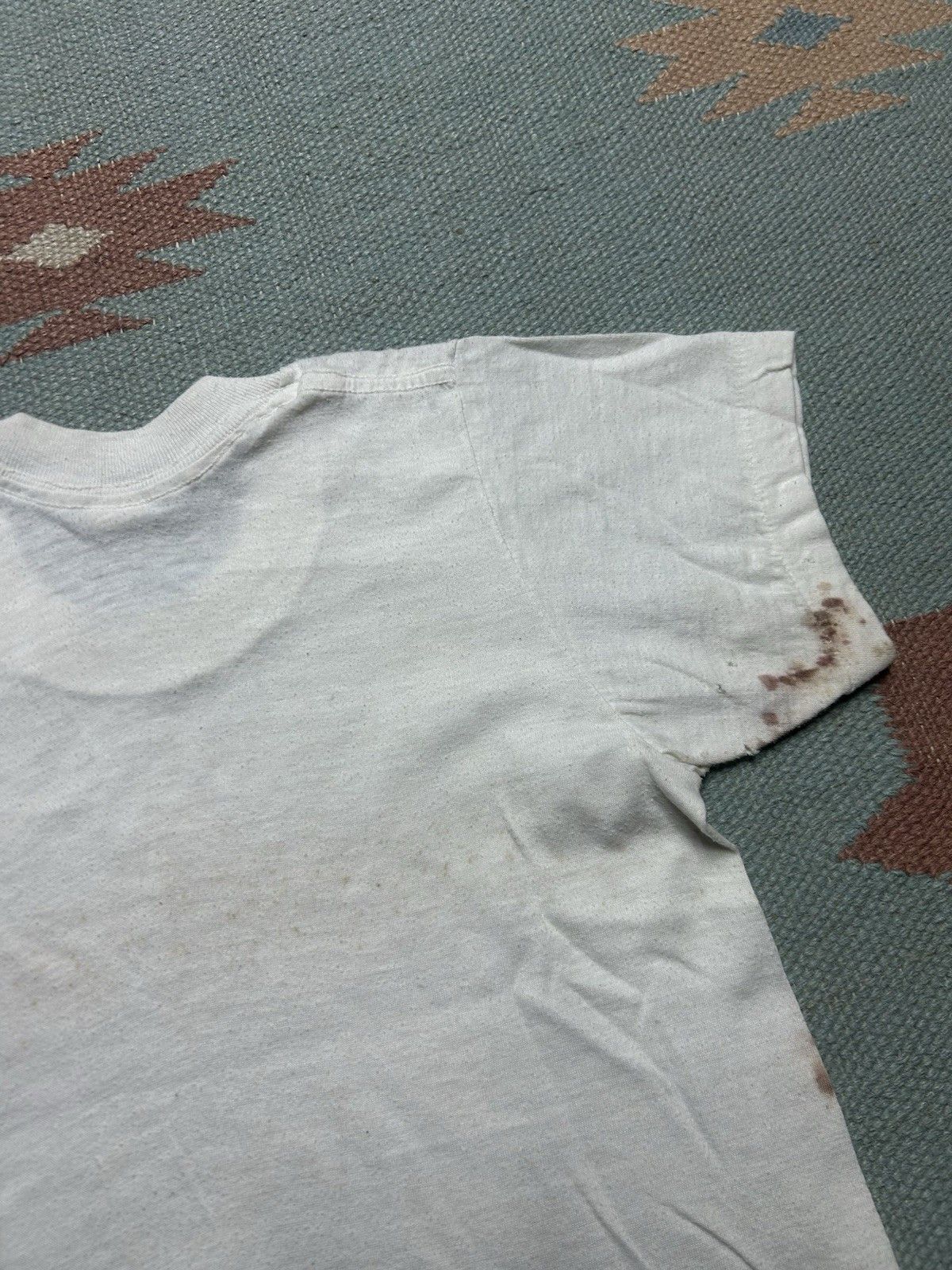 Vintage Vtg 70s blank white t shirt distressed FOTL kids 10 baby tee Size XXS / US 00 / IT 34 - 11 Thumbnail