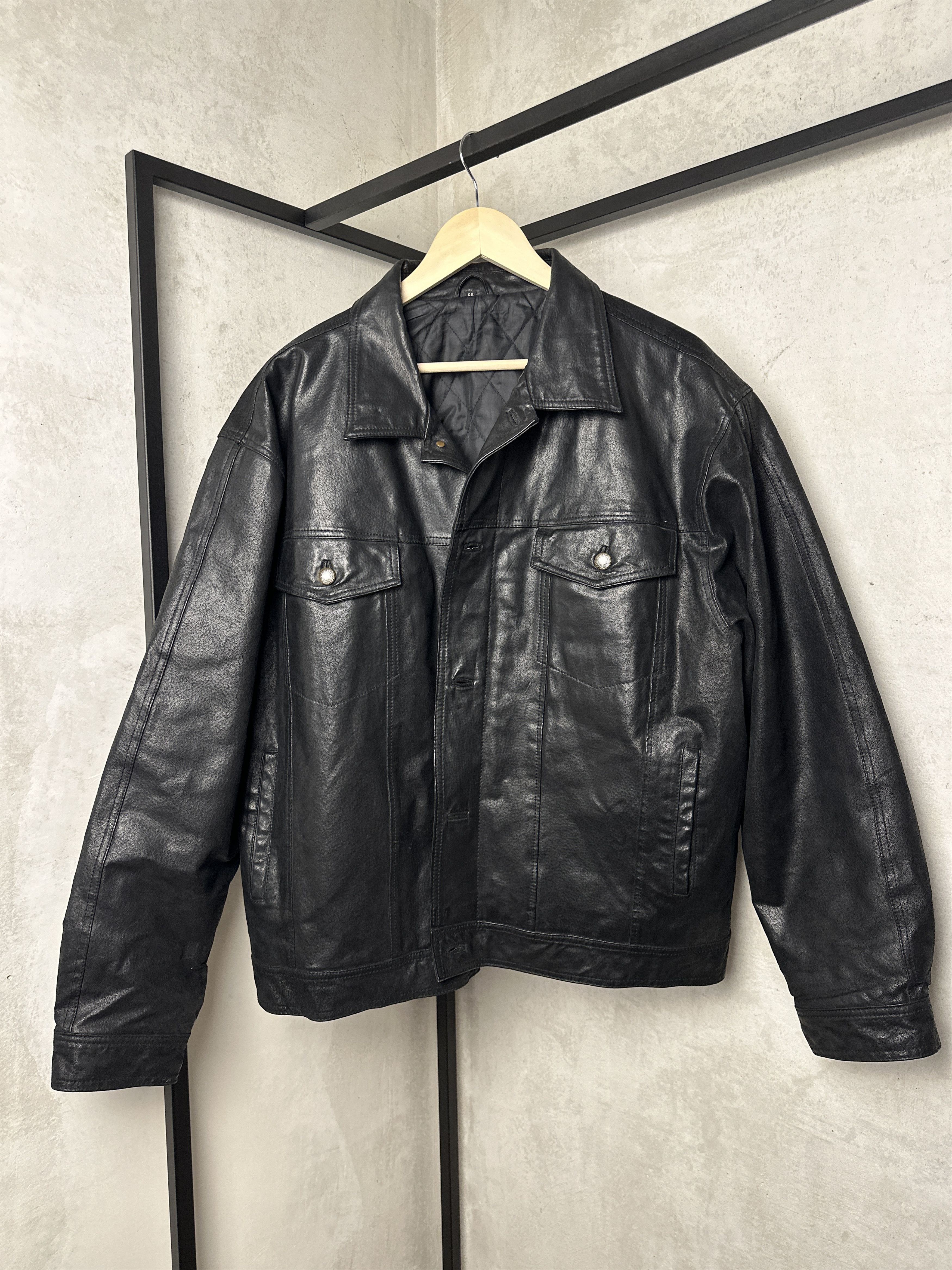 Genuine Leather Leather Western Trucker Jacket Size US XL / EU 56 / 4 - 14 Thumbnail