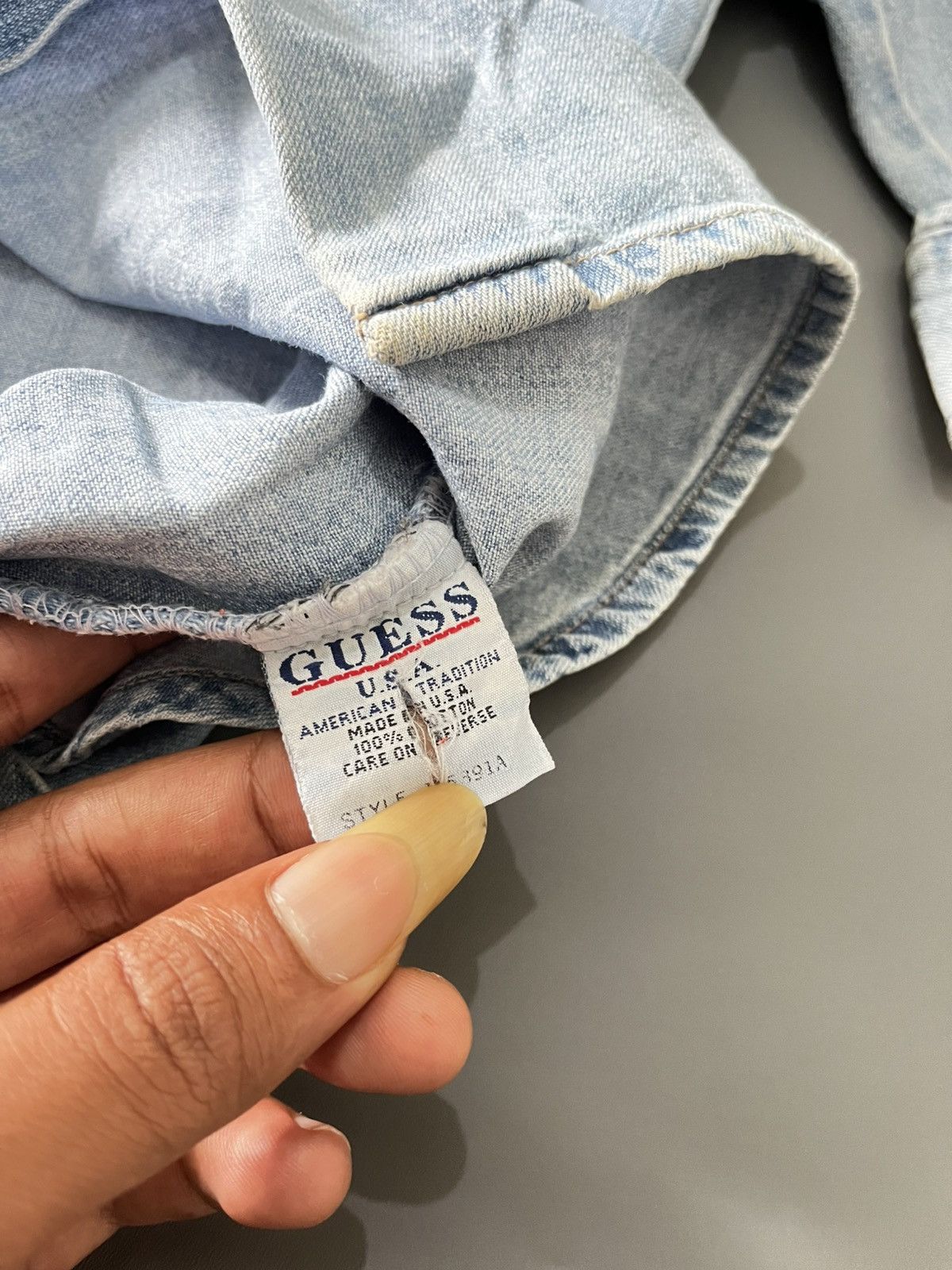 Guess ❌SOLDOUT❌Rare Vintage 80’s Gues USA Longslevee Shirt Size US M / EU 48-50 / 2 - 9 Thumbnail