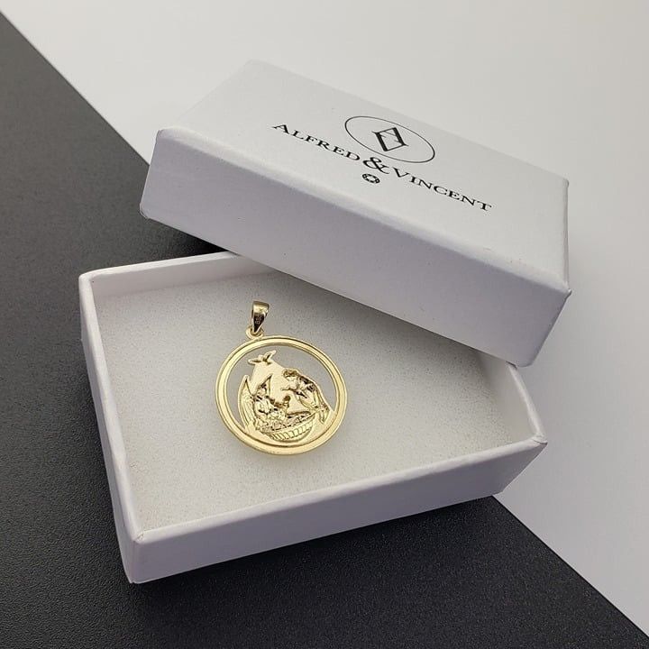 Other Angel & Holy Spirit Baptism Charm 2-Tone 14k YW Gold Pendant Size ONE SIZE - 2 Thumbnail