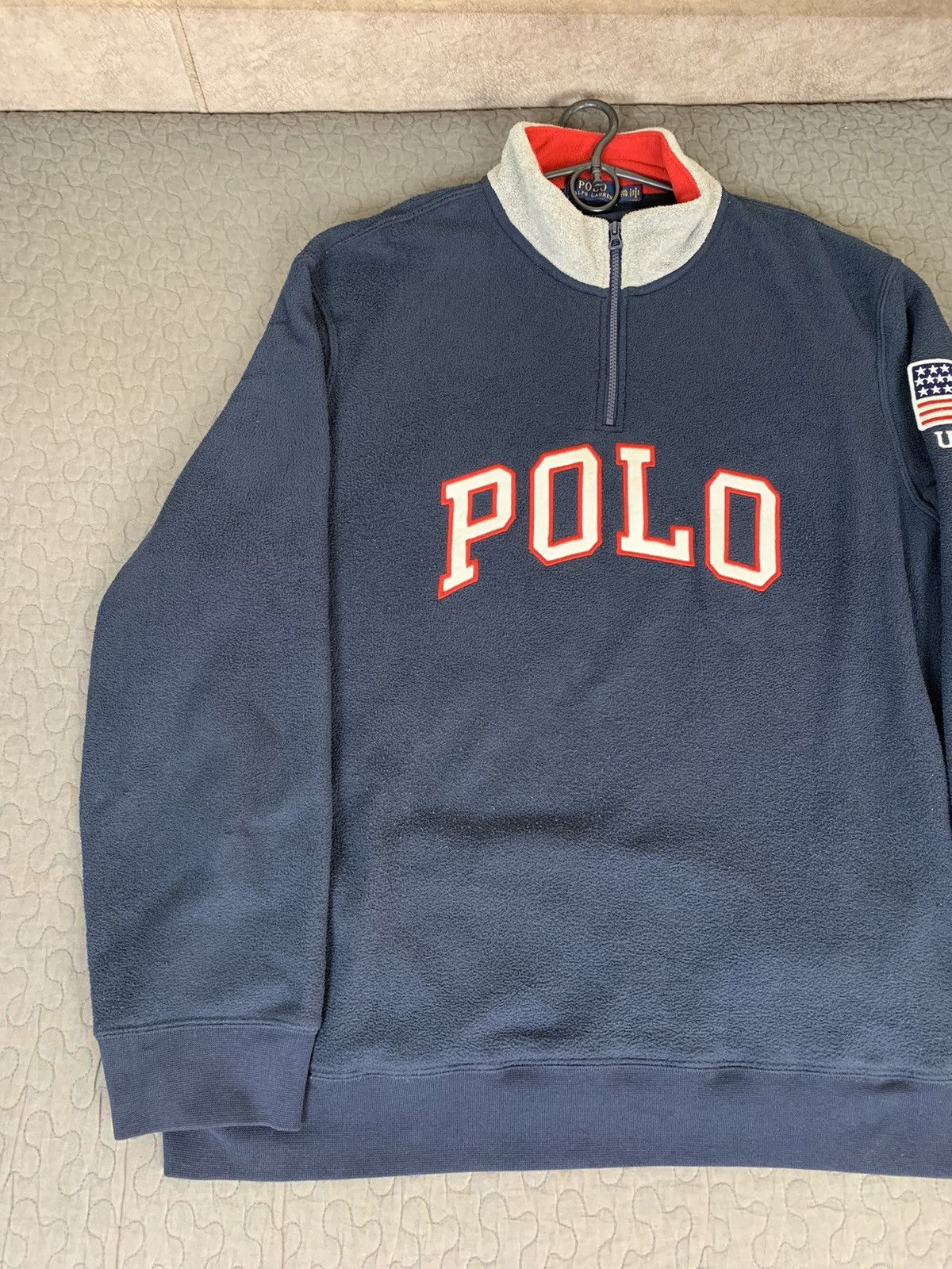 Polo Ralph Lauren Polo Ralph Lauren USA Big Logo Fleece Pullover Size US XXL / EU 58 / 5 - 12 Thumbnail