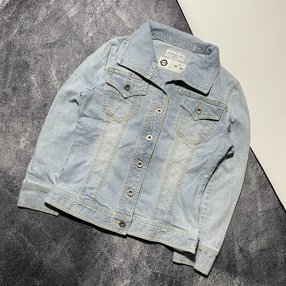 Issey Miyake × Seiko Kumikyoku Sis Denim Jacket Women Japanese Brand Size S / US 4 / IT 40 - 2 Thumbnail