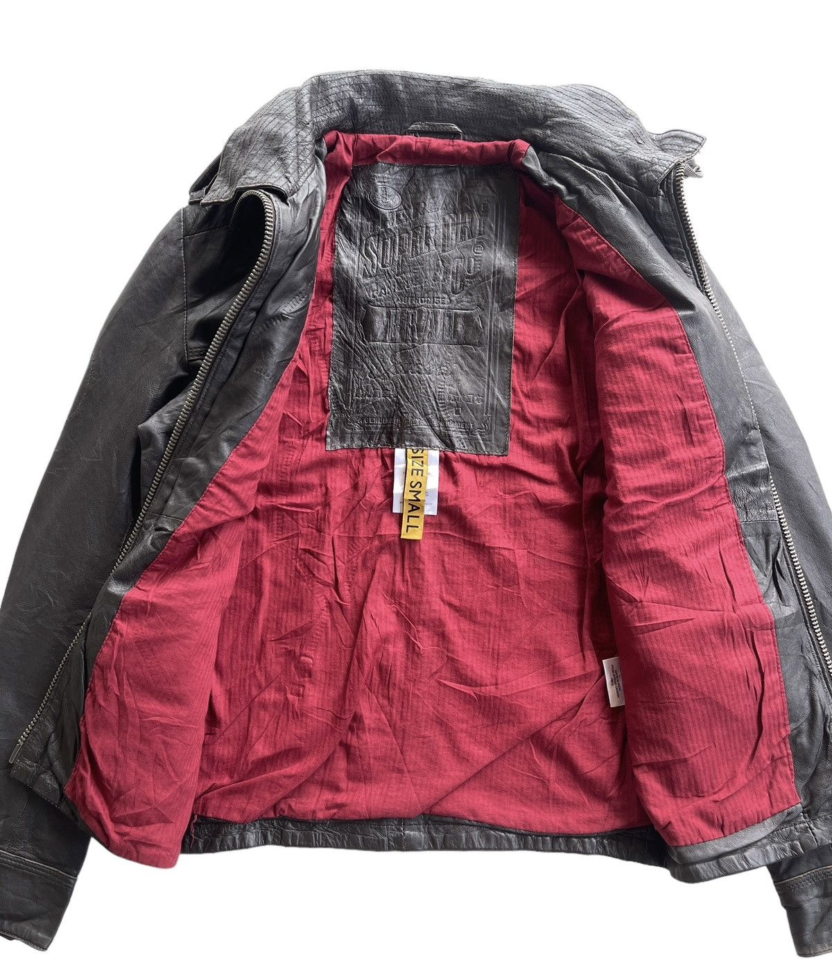 Superdry AW10 Superdry Brad Cuir Leather Jacket Size US S / EU 44-46 / 1 - 17 Thumbnail