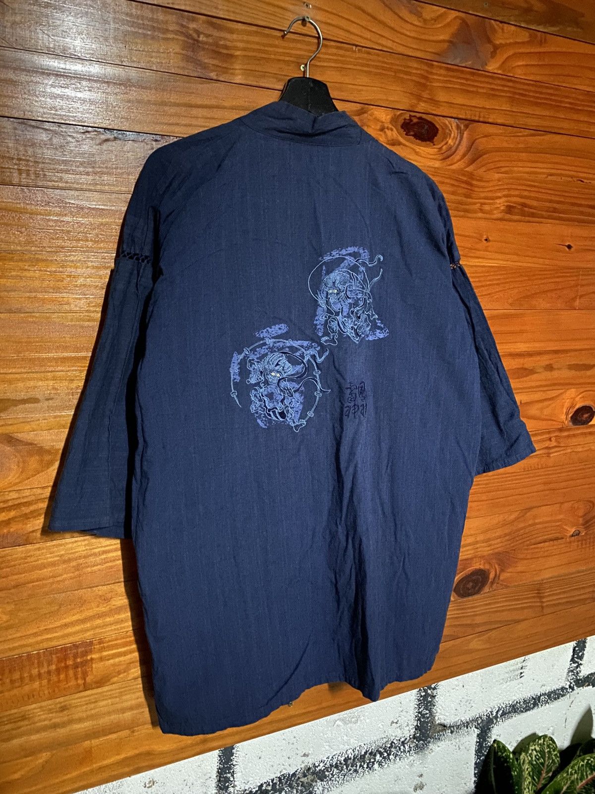 Japanese Brand Vintage Japanese Fujin Raijin Kimono Haori Style Robe Size US L / EU 52-54 / 3 - 10 Thumbnail