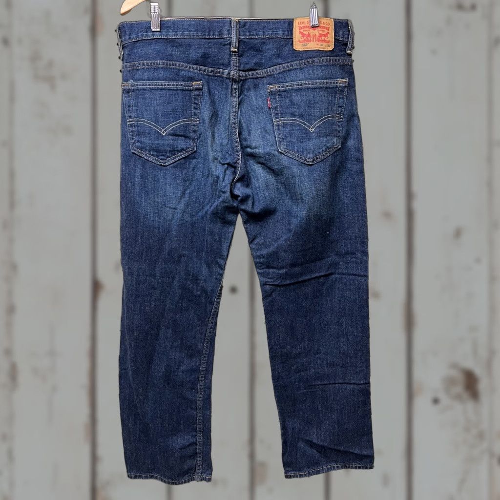 Levi's Levi's Men 569 Loose Straight Jeans 36x32 Denim Blue 100% Cotton Distressed 5-Pocket Casual Denim Jeans Mens Size US 36 / EU 52 - 1 Thumbnail