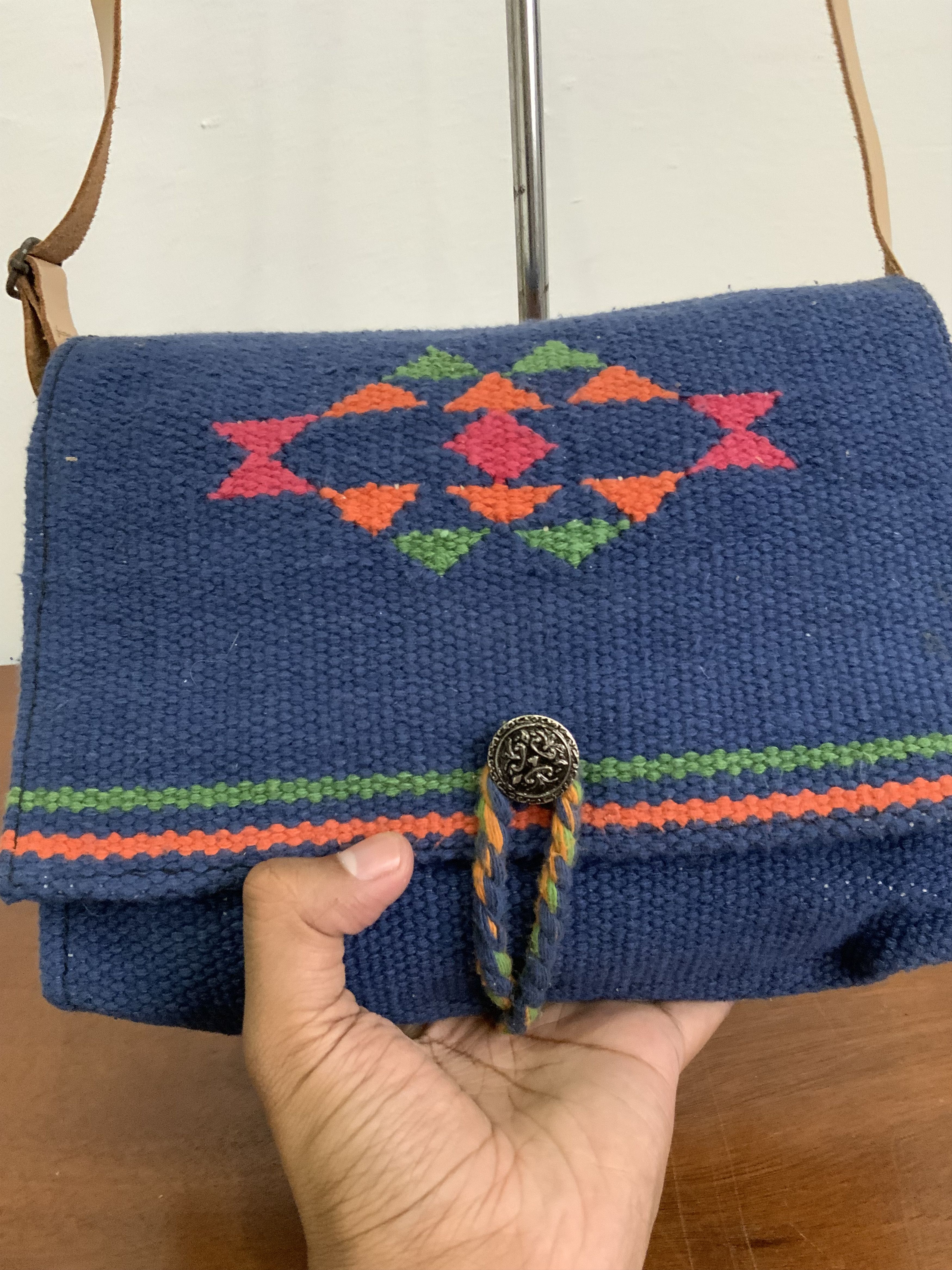 Japanese Brand Indigo Navajo Native Sling Cross Bag Size ONE SIZE - 10 Thumbnail