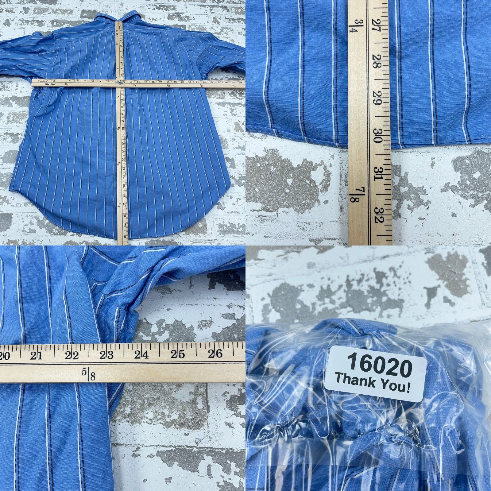 Ralph Lauren Ralph Lauren Blue Striped Button-Up Shirt Men XL Classic Fit Casual Heavyweight Size US XL / EU 56 / 4 - 8 Thumbnail