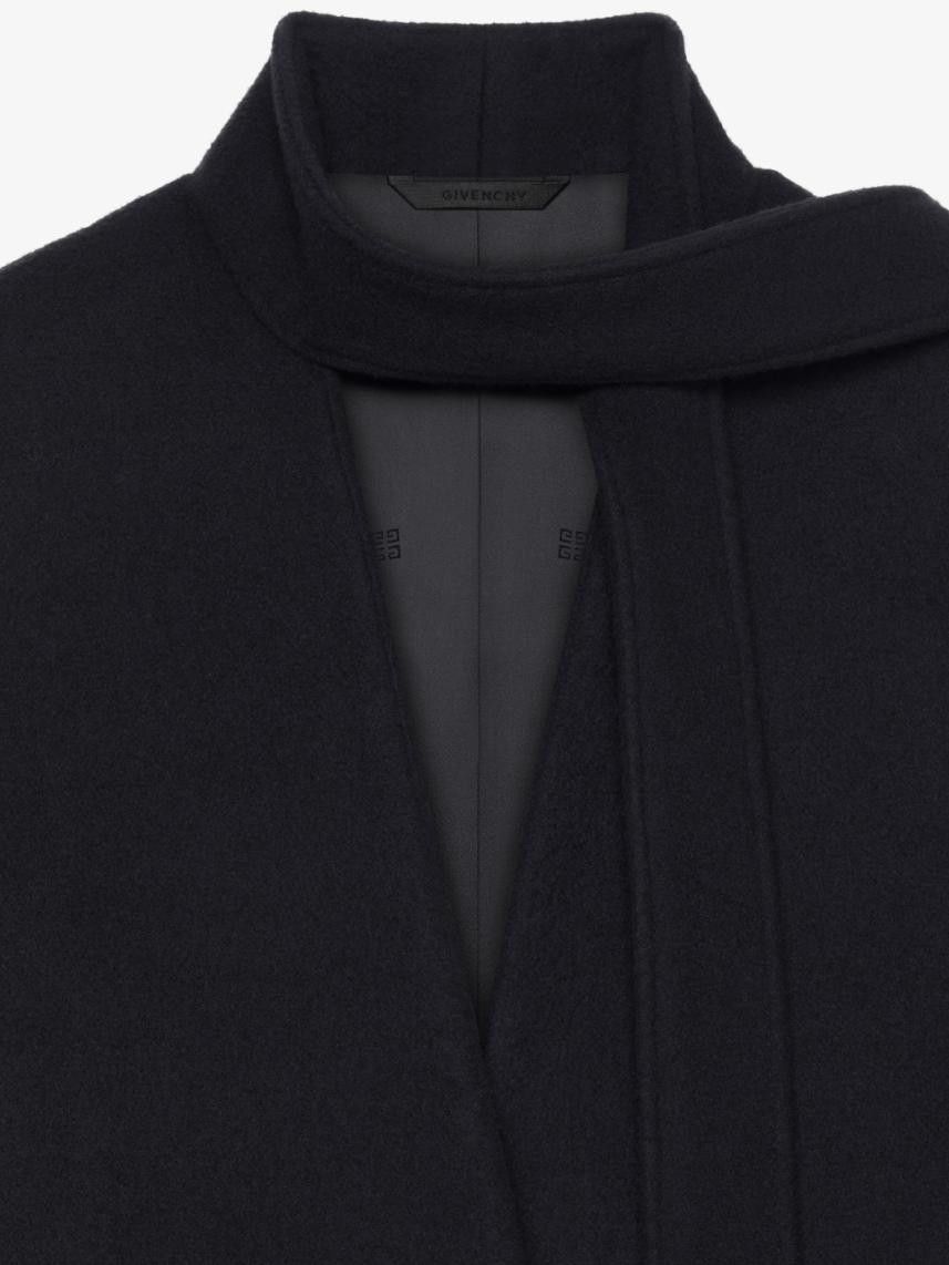 Givenchy o1srvl11e1124 Coat With Scarf in Black Size XXS / US 00 / IT 34 - 5 Thumbnail
