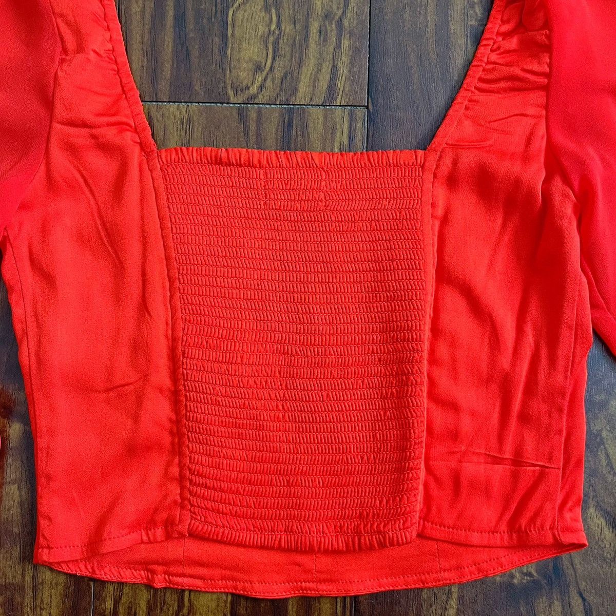 Urban Outfitters Urban Outfitters Long Sleeve Crop Top With Puffy Shoulders Size S / US 4 / IT 40 - 5 Thumbnail