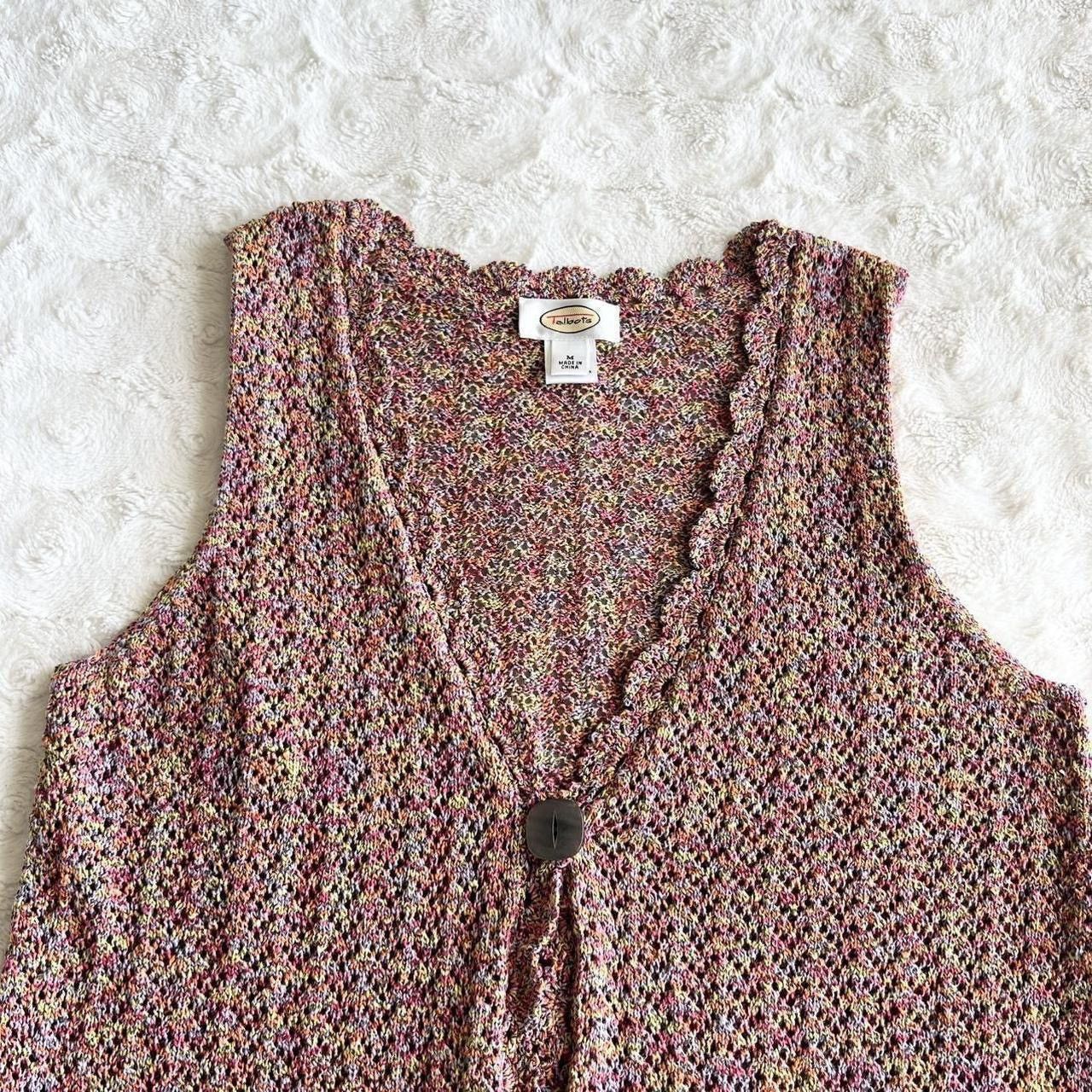 Talbots Vintage Talbots Crochet Sweater Vest Womens M Pink Eclectic Size M / US 6-8 / IT 42-44 - 3 Thumbnail