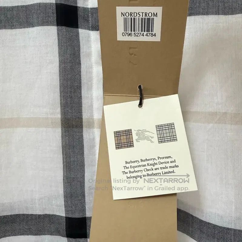 Burberry Burberry White Cotton Check Long Sleeve Shirt. Size XS / US 0-2 / IT 36-38 - 7 Thumbnail