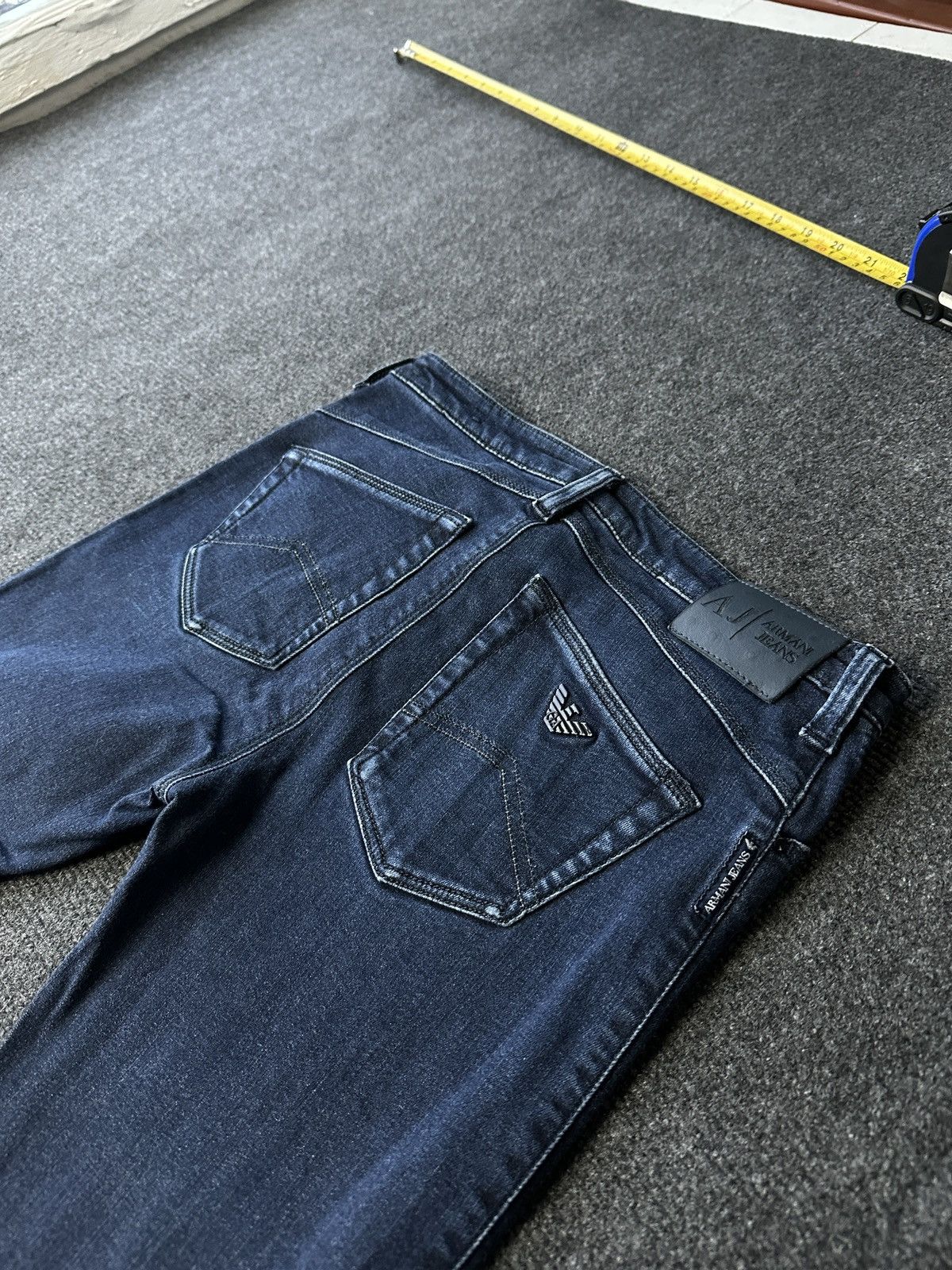 Armani 🚨Y2K WOMEN ARMANI JEANS WITH LOGO AVANT GARDE DENIM PANTS Size 26" / US 2 / IT 38 - 10 Thumbnail