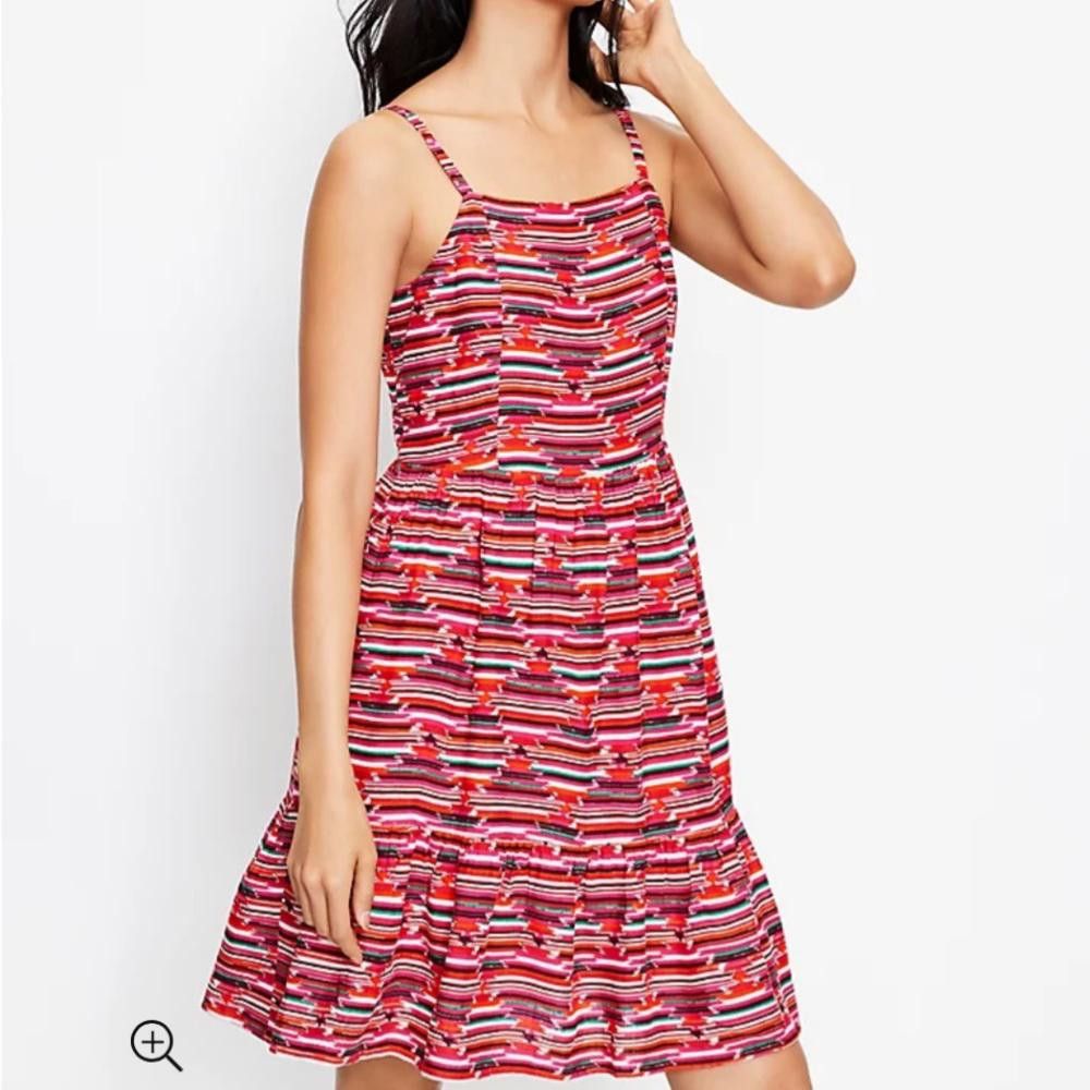 Designer LOFT I Ikat Smocked Back Dress Size 8 Size M / US 6-8 / IT 42-44 - 1 Thumbnail