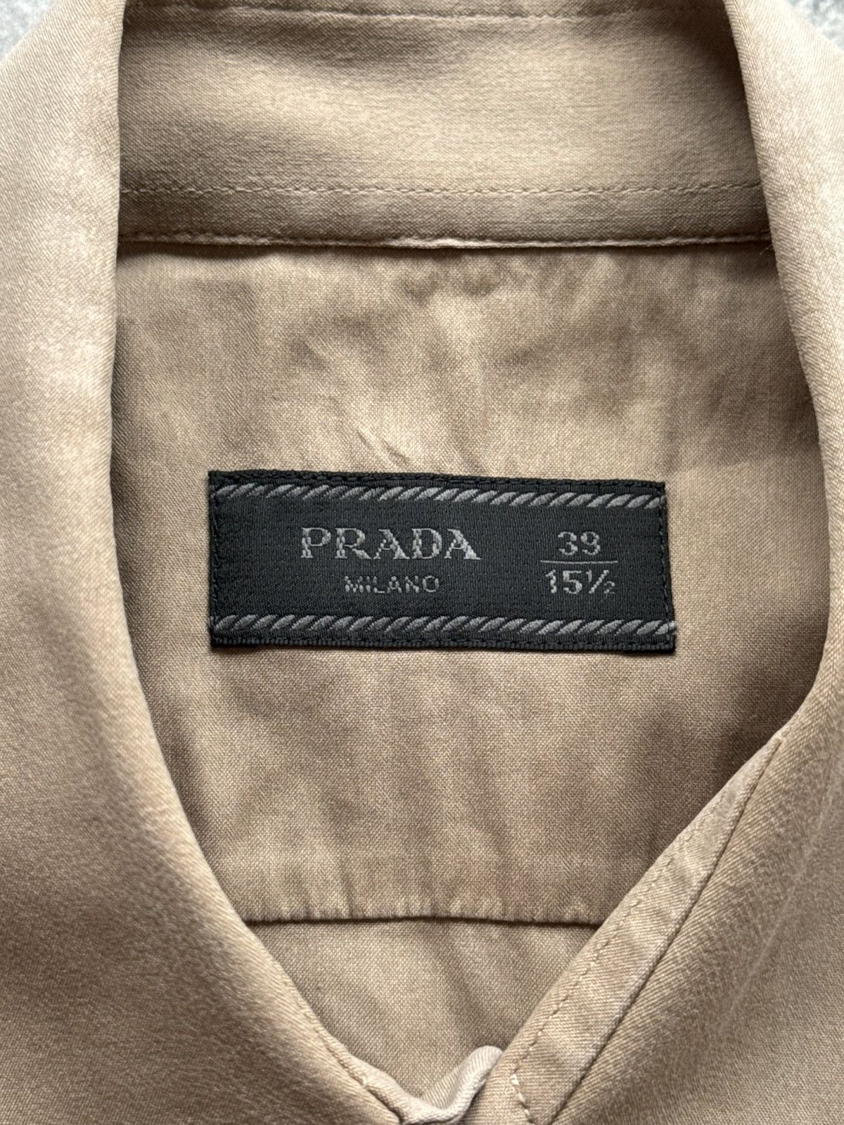 Prada PRADA Shirt Button Up Long Sleeve Brown Size US L / EU 52-54 / 3 - 7 Thumbnail