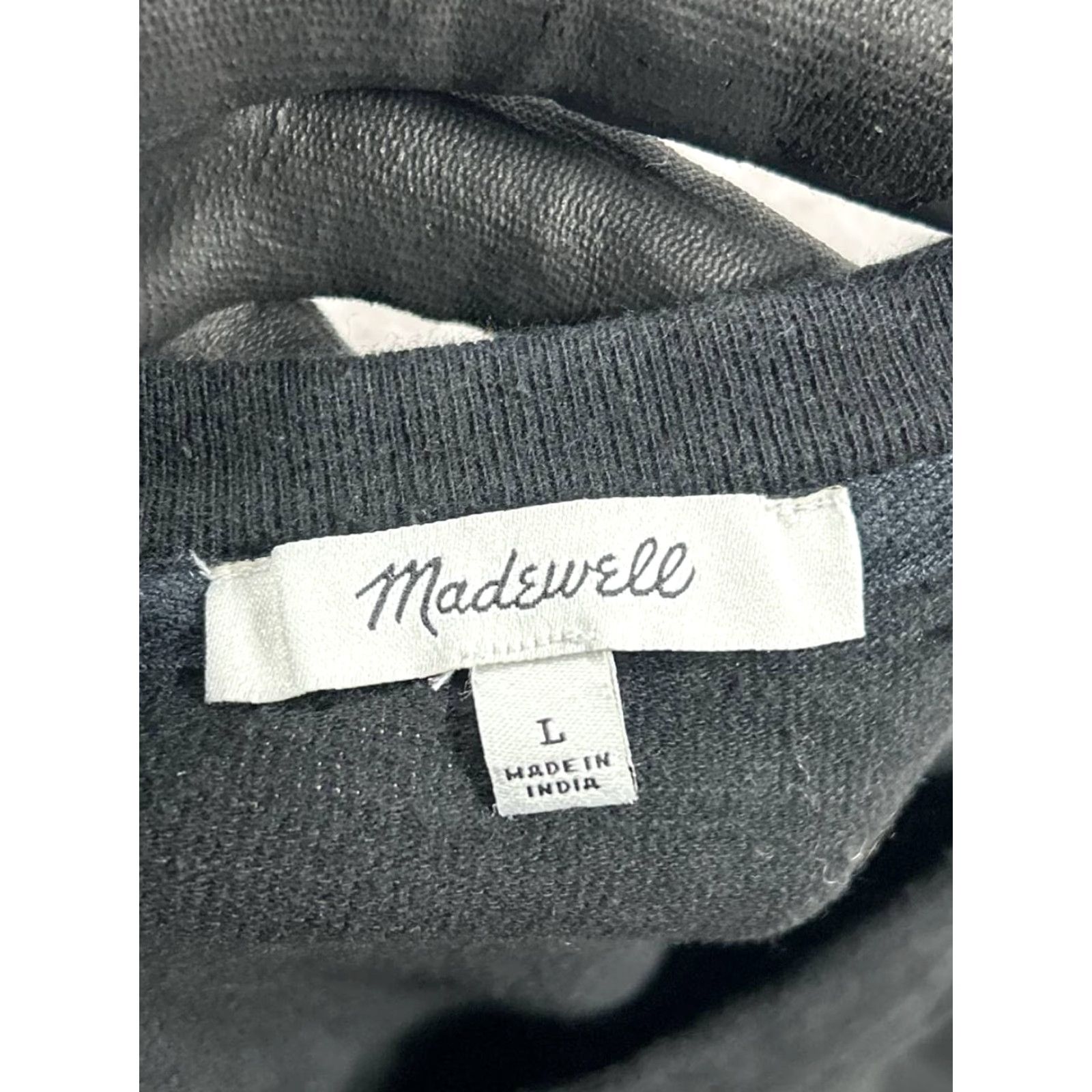 Madewell Madewell Sweater Women's Large Black Cotton Pullover Crew Neck Long Sleeve Knit Pullover Casual Fall Winter Mens? Size L / US 10 / IT 46 - 3 Thumbnail