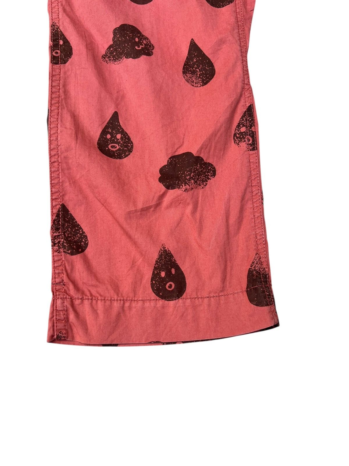 Ne-Net Ne-net Raindrops Clouds Printed Buckle Back Cropped Pant Size US 29 - 10 Thumbnail