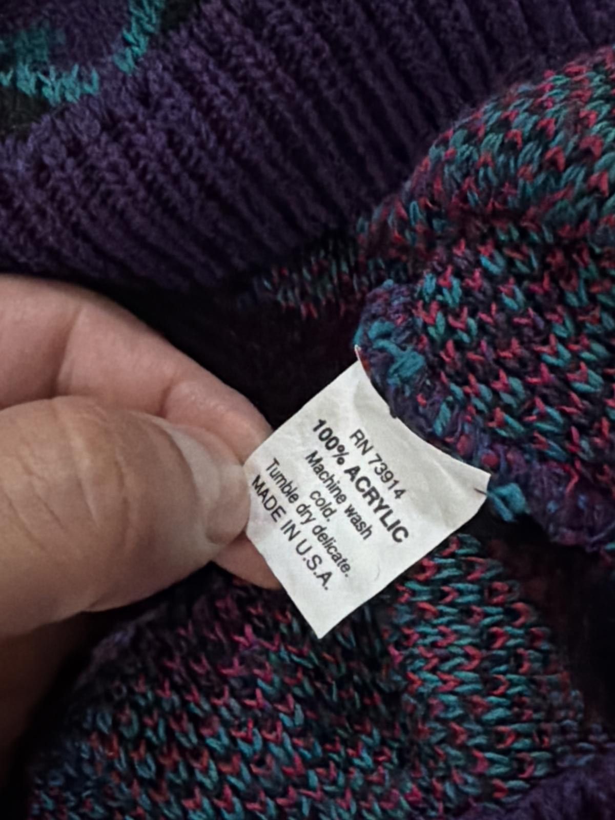 Other Vintage 90s Alfred Dunner Acrylic Knit Polo Sweater AOP Size S / US 4 / IT 40 - 4 Thumbnail