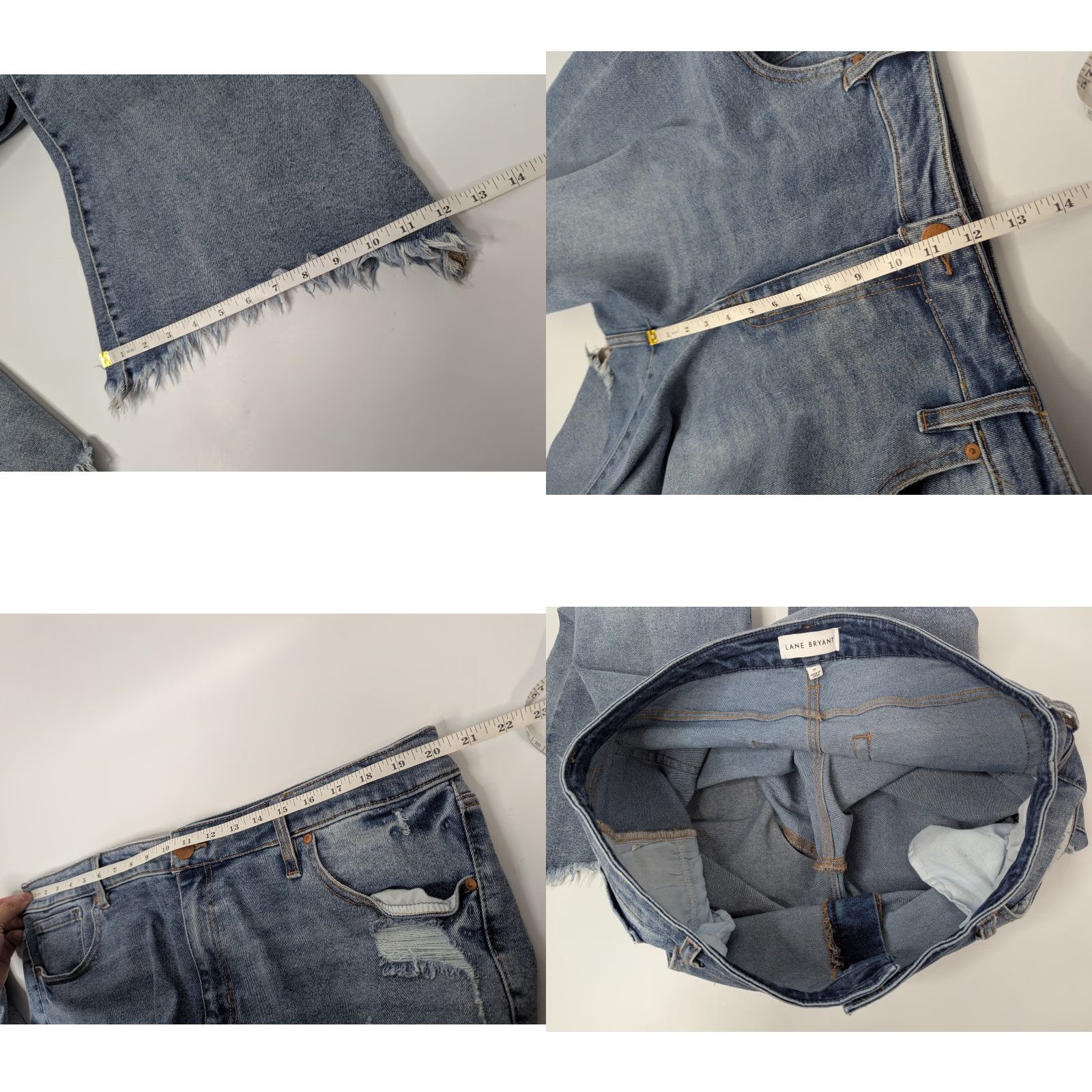 Vintage Lane Bryant Jeans Size 22 Mid Rise 8.5-10.5 Flare Stretch 5-Pocket Denim Bohemian City Women Plus Signature Jeans Blue Size 40" / US 18 - 8 Thumbnail