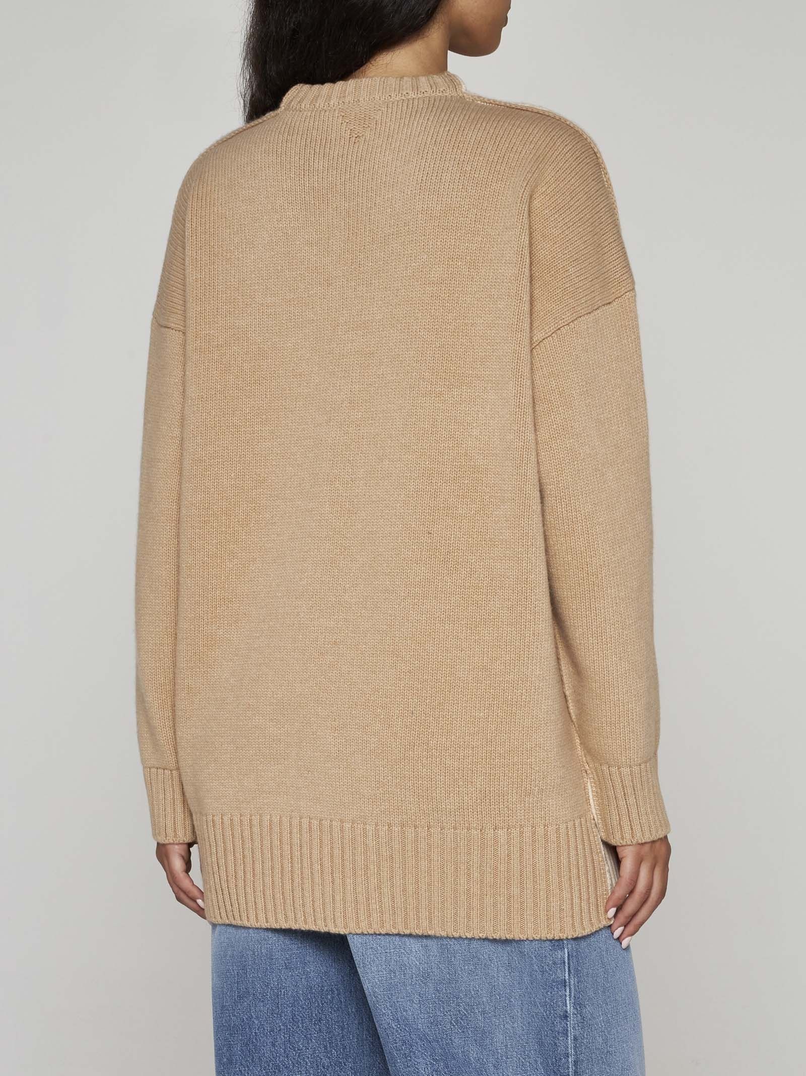 Bottega Veneta o1n1vont0325 Mix Weight Wool Sweater in Beige Size S / US 4 / IT 40 - 4 Thumbnail